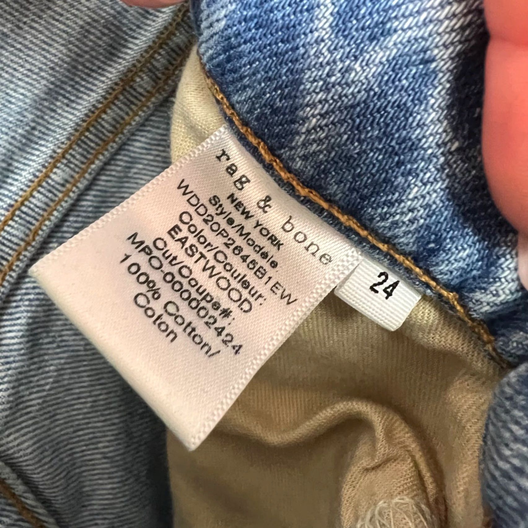Rag & Bone Rag & Bone Jeans Womens 24 High-Rise Ankle Straight Distressed Light Wash Denim Blue 5-Pocket Womens Size 42" / US 20 - 5 Thumbnail