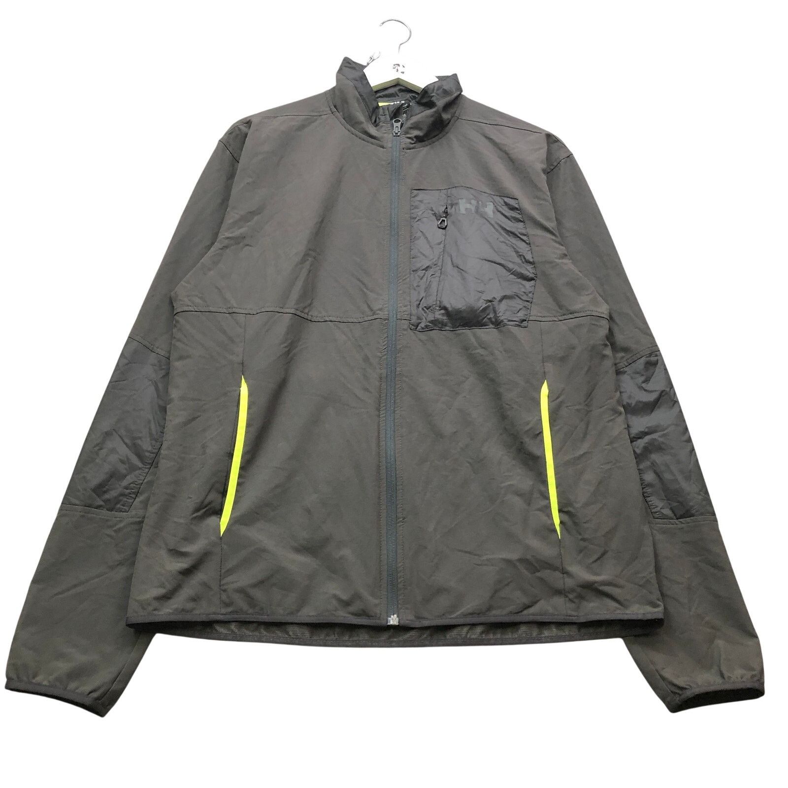 Helly Hansen Helly Hansen Gray Yellow Lined Windbreaker Jacket Mens L Size US L / EU 52-54 / 3 - 1 Thumbnail