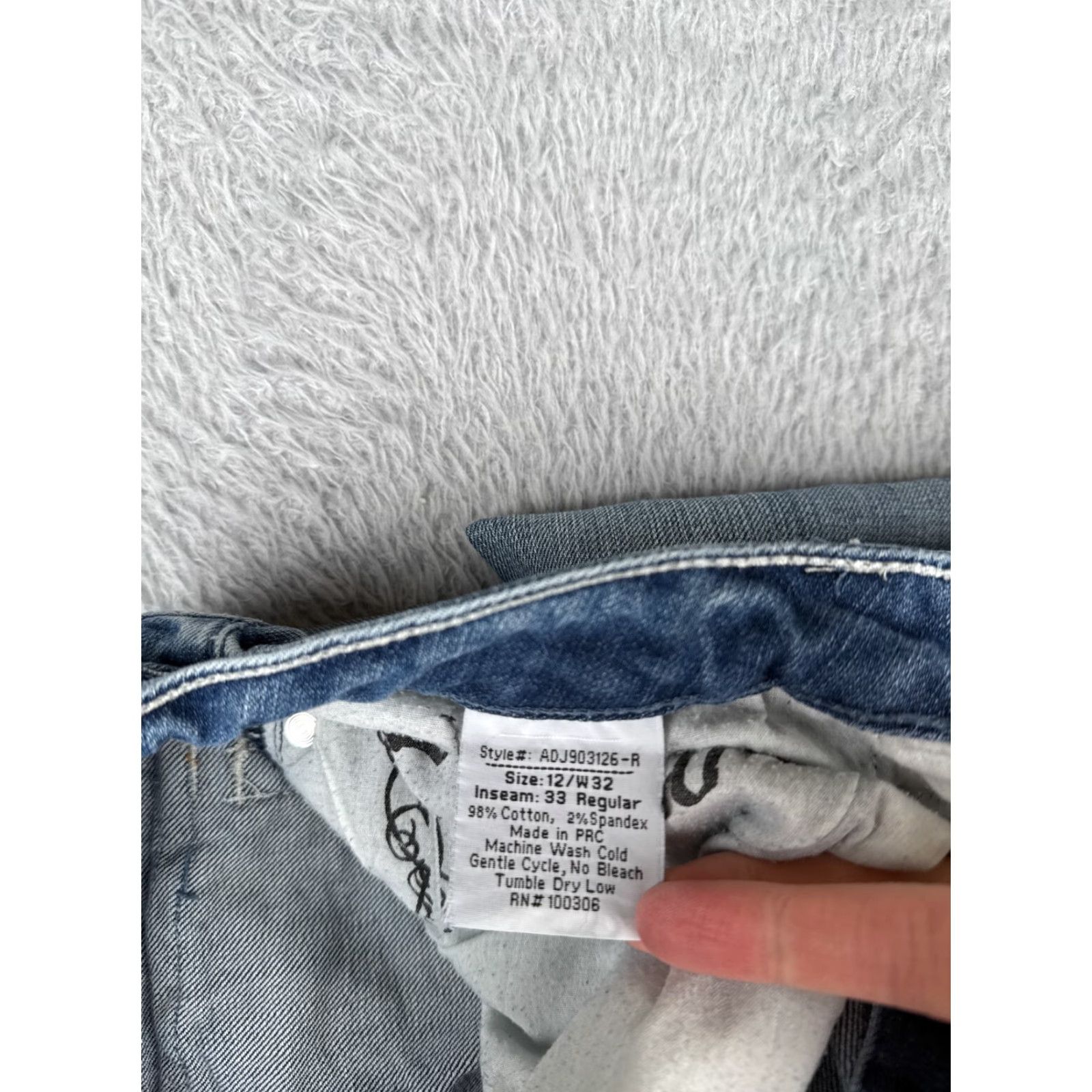 Denime Adiktd Jeans Women 12 Blue Denim Bootcut Distressed Embellished 33x31 Jeans Size 34" / US 12 / IT 48 - 7 Thumbnail