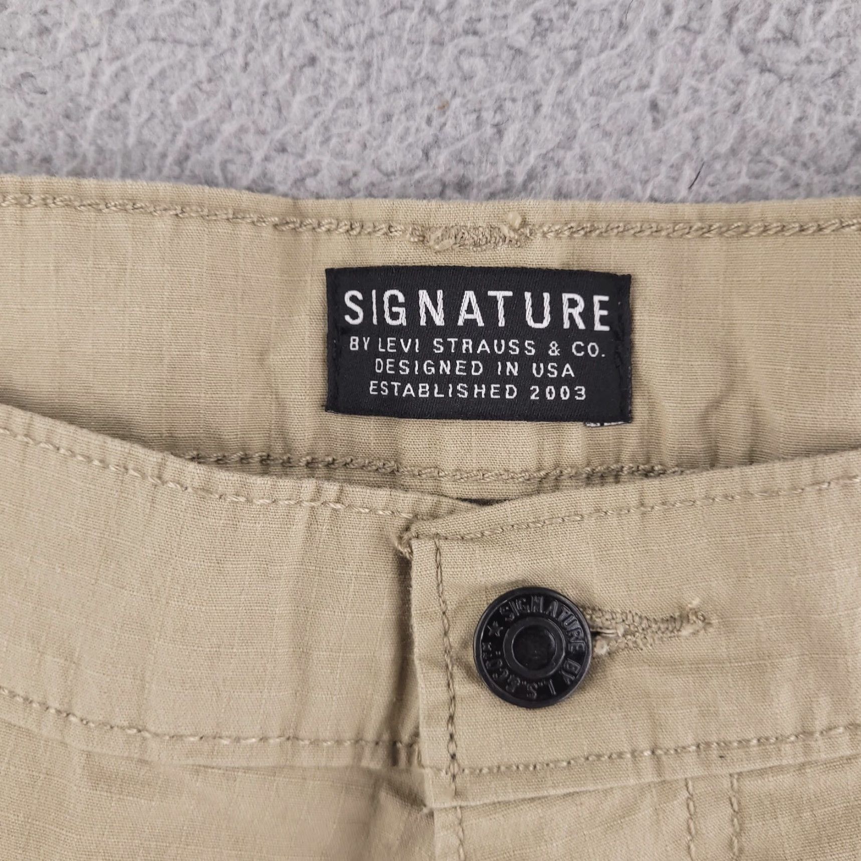 Levi's Levi's Shorts Cargo Mens 36 Brown Ripstop Utility Cotton Flat Front Size US 36 / EU 52 - 2 Thumbnail