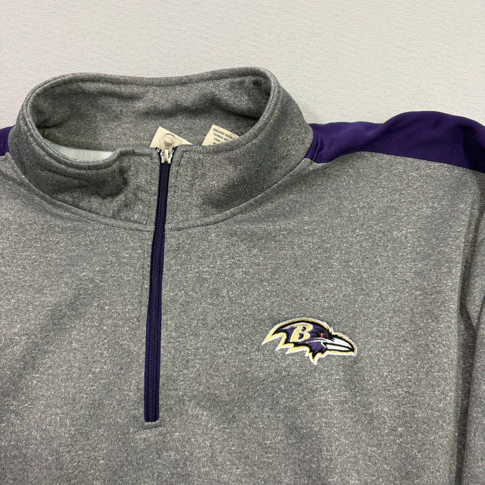 NFL Fanatics Baltimore Ravens 1/4 Zip Pullover Men's 4XL Gray Size US XXL / EU 58 / 5 - 3 Thumbnail