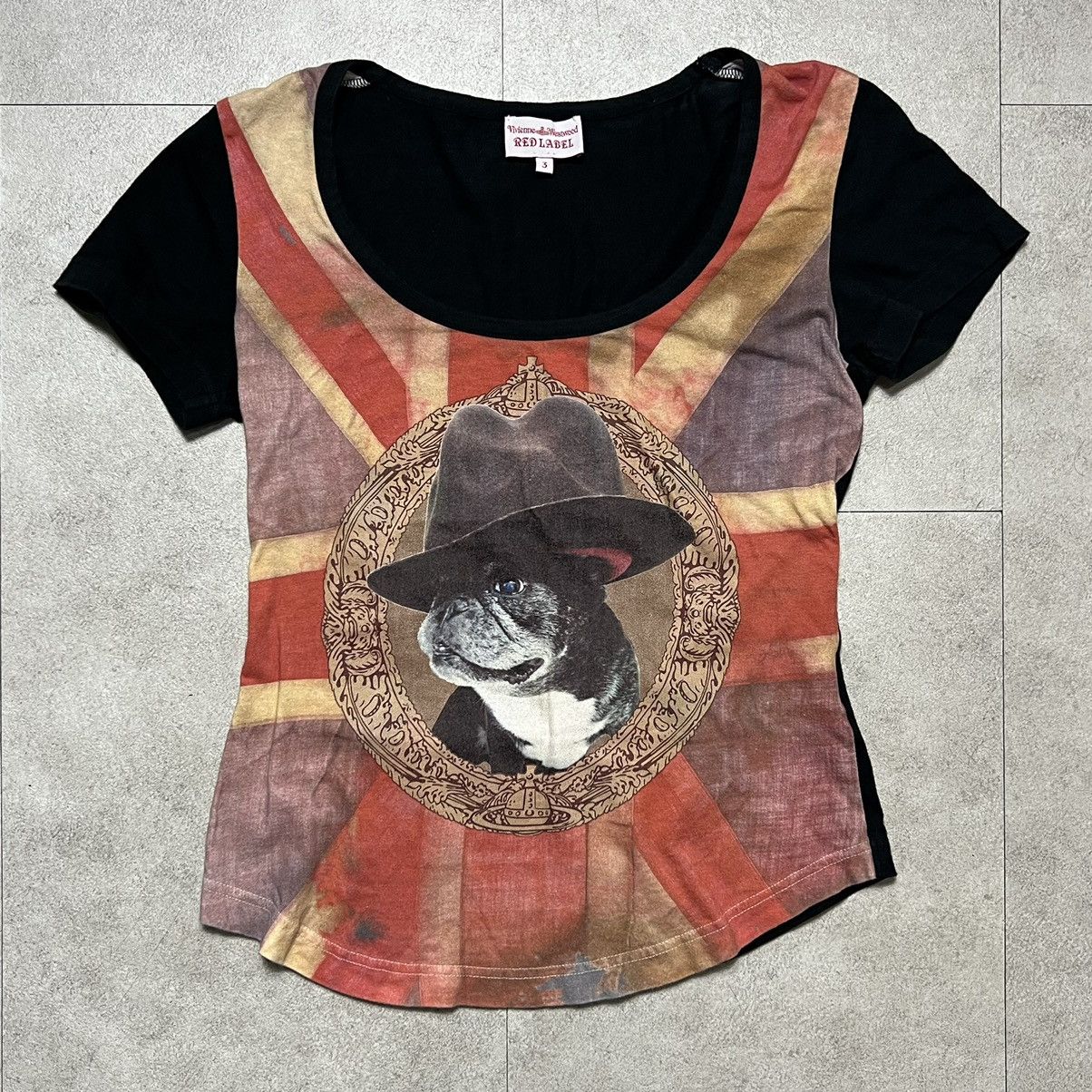 image of Vivienne Westwood Red Label Orb Bull Dog Union Jack T Shirts in Black, Men's (Size Medium)