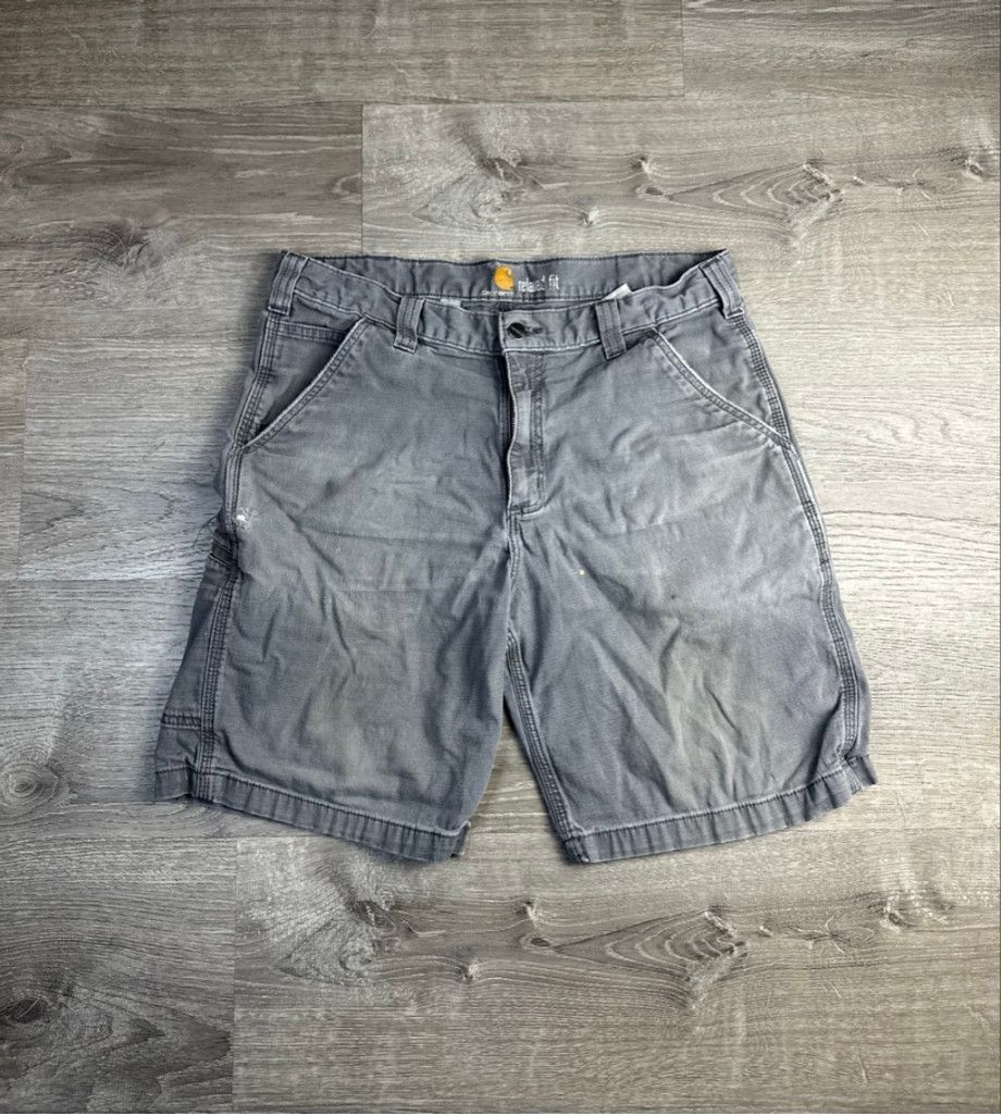 Carhartt Men's Distressed Carhartt Grey Cargo Shorts 34 Size US 34 / EU 50 - 2 Thumbnail