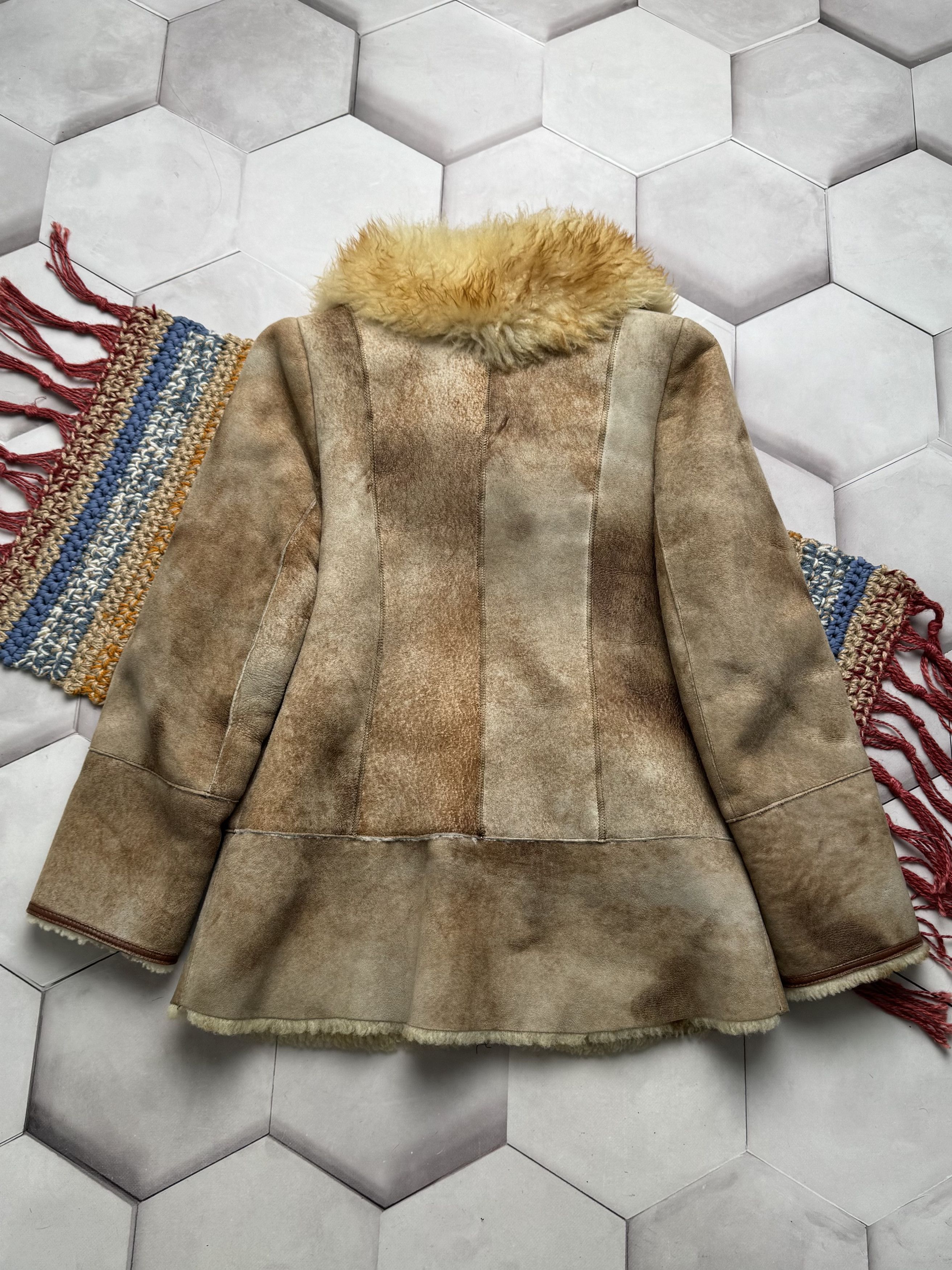 Japanese Brand Vintage Real Sheepskin Coat (E4) Size S / US 4 / IT 40 - 9 Thumbnail