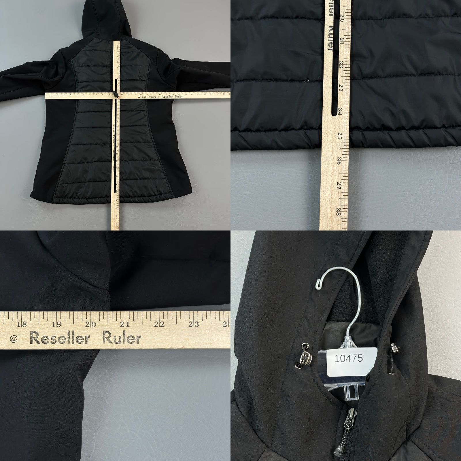 ZeroXposur Zer oXposur Jacket Women's Large Black Hooded Full Zip Softshell Puffer Hybrid Size L / US 10 / IT 46 - 8 Thumbnail