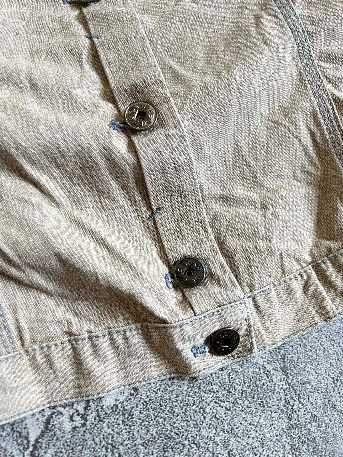 Marithe + Francois Girbaud × Vintage Marithe + Francois Girbaud Button Denim Jacket Blazer IT 46 Size L / US 10 / IT 46 - 8 Thumbnail