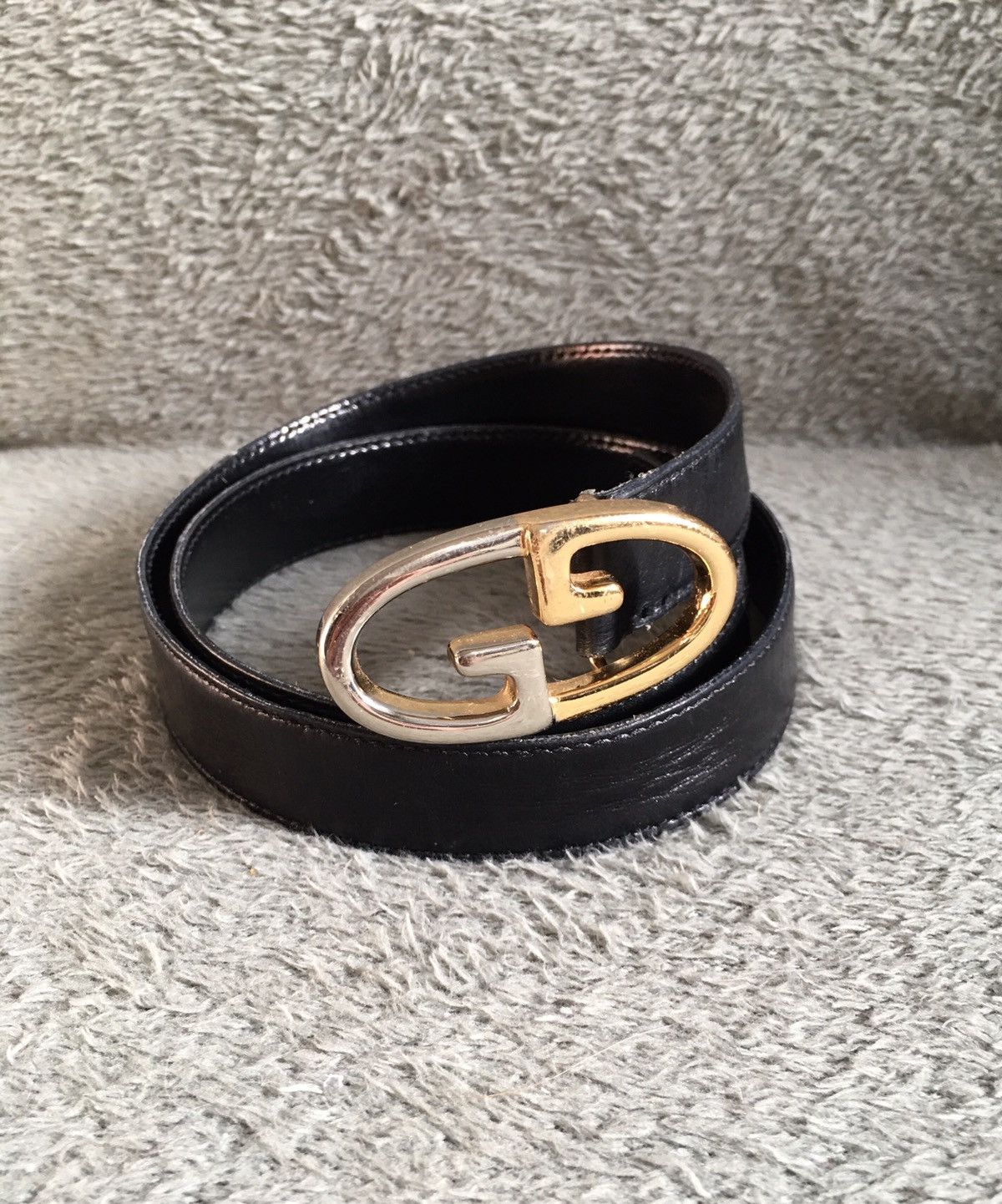Gucci Gucci Belt Leather Black GG Vintage Sz 75/30 Size 30 - 1 Thumbnail