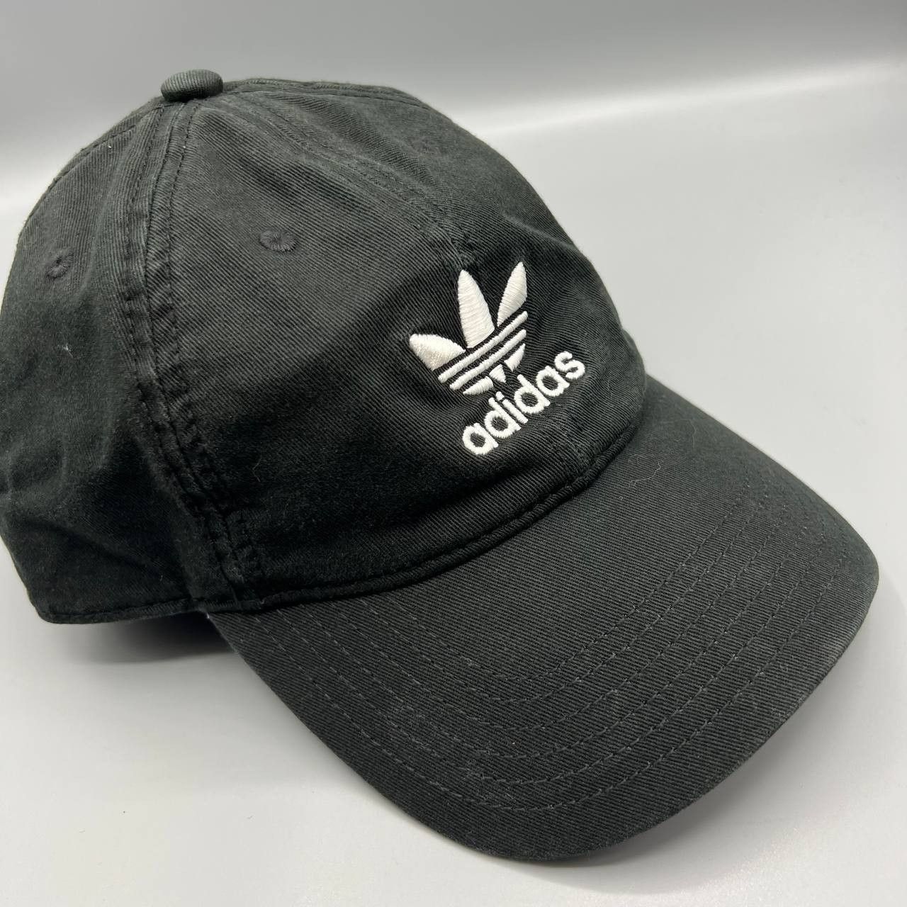 Adidas Adidas Hat Men Black Gray Embroidered Logo Strap Back Cap Size ONE SIZE - 3 Thumbnail