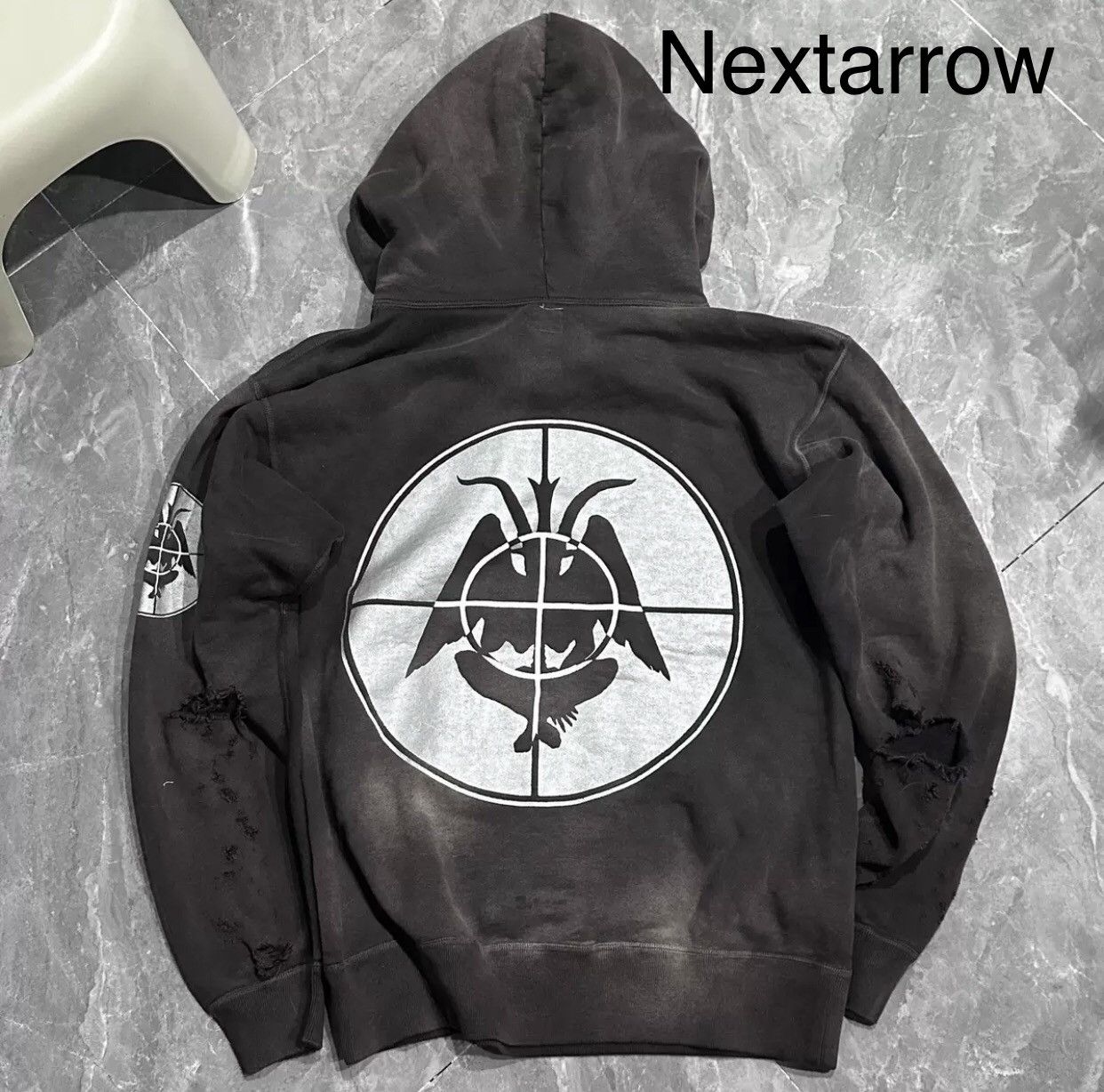 Saint Michael Saint Michael Wormhole Damaged, Washed, Used Hoodie2412- Size US M / EU 48-50 / 2 - 2 Thumbnail
