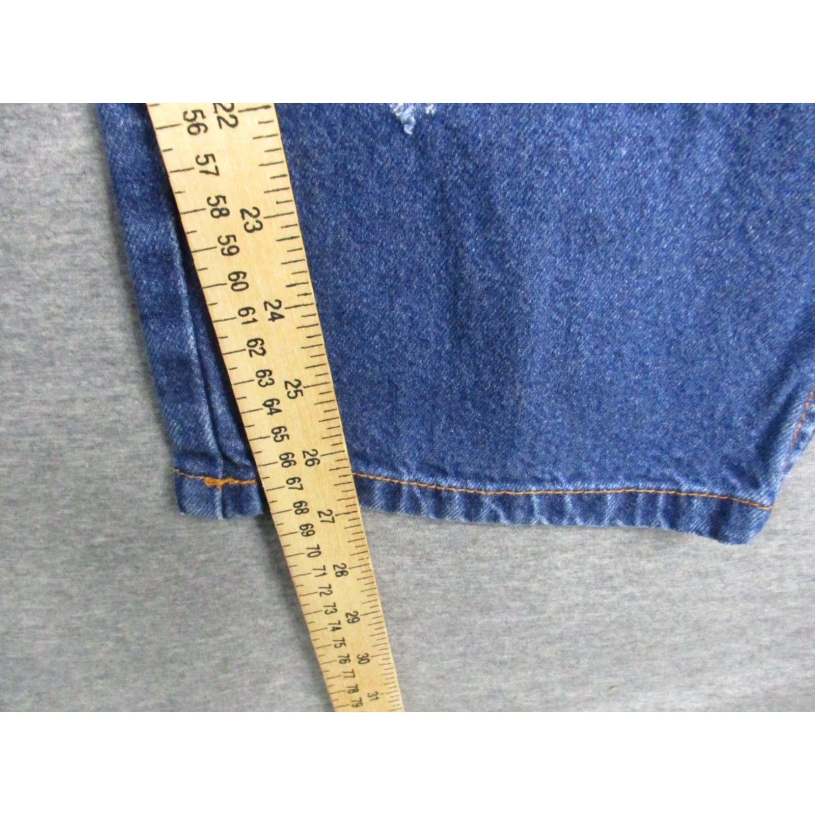 Denime Liberty Carpenter Jeans 37x30 Mens Denim Distressed Hammer Loop Work Outdoor Jeans (Carpenter) Bootcut Regular Comfort Logo Blue 90s? Size US 37 - 7 Thumbnail
