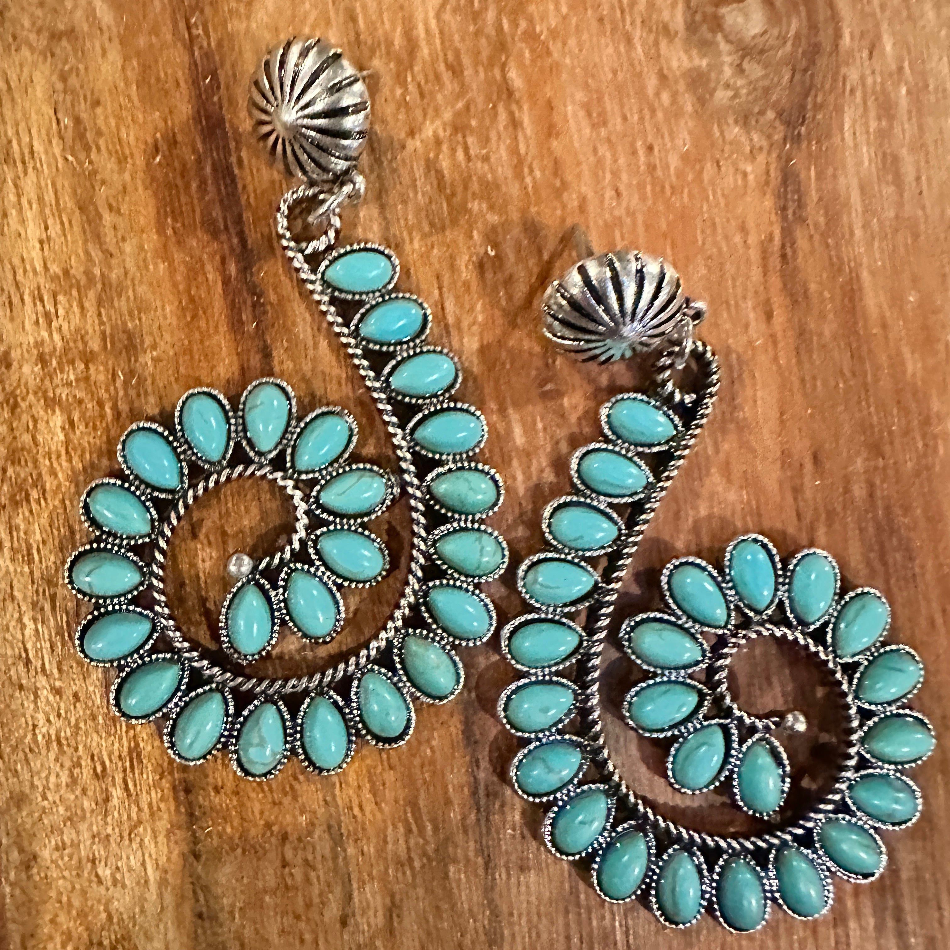 Other Boho Handcrafted Hippie Nature's Embrace Turquoise Spiral Ea Size ONE SIZE - 7 Thumbnail