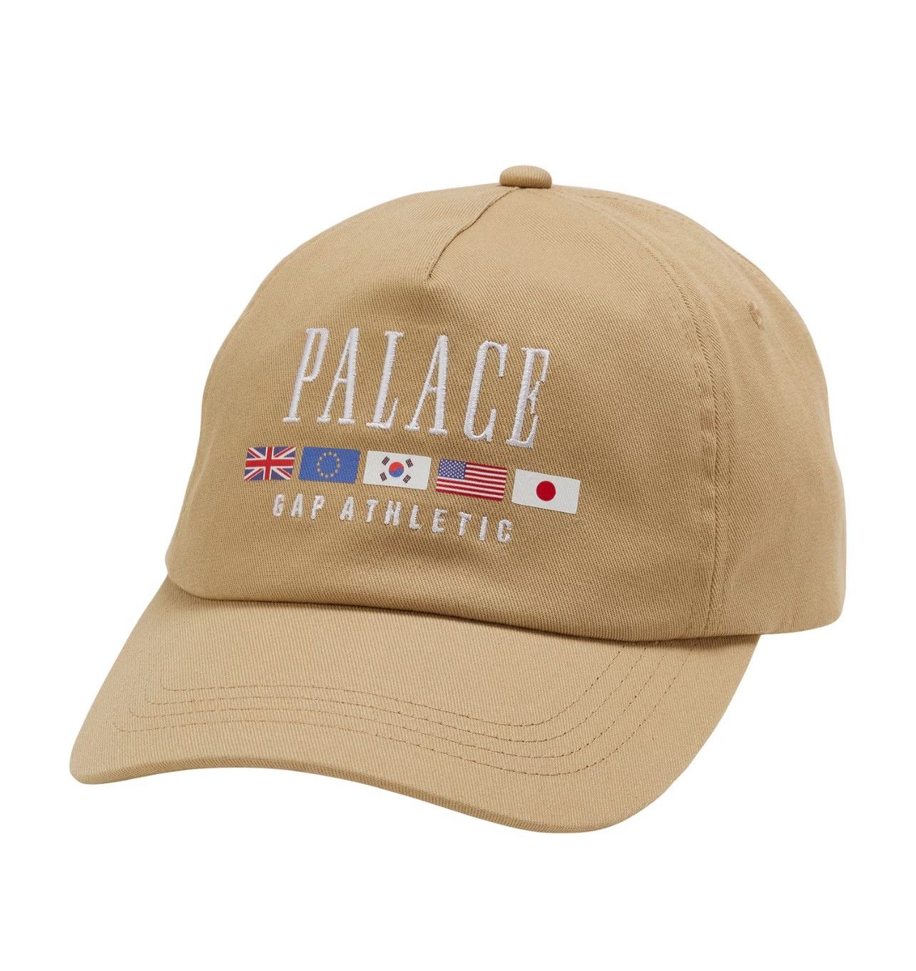 image of Gap Flag 6-Panel Khaki Hat Cap O/s Adjustable Ss24, Men's