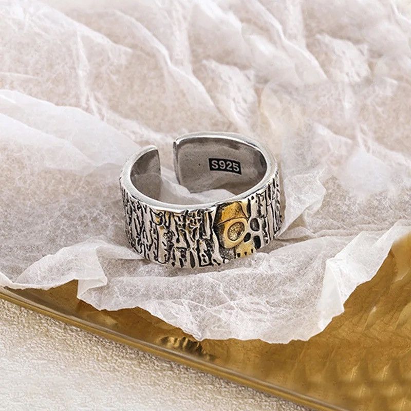 Jewelry Bark Skull Design Rings Size ONE SIZE - 2 Thumbnail