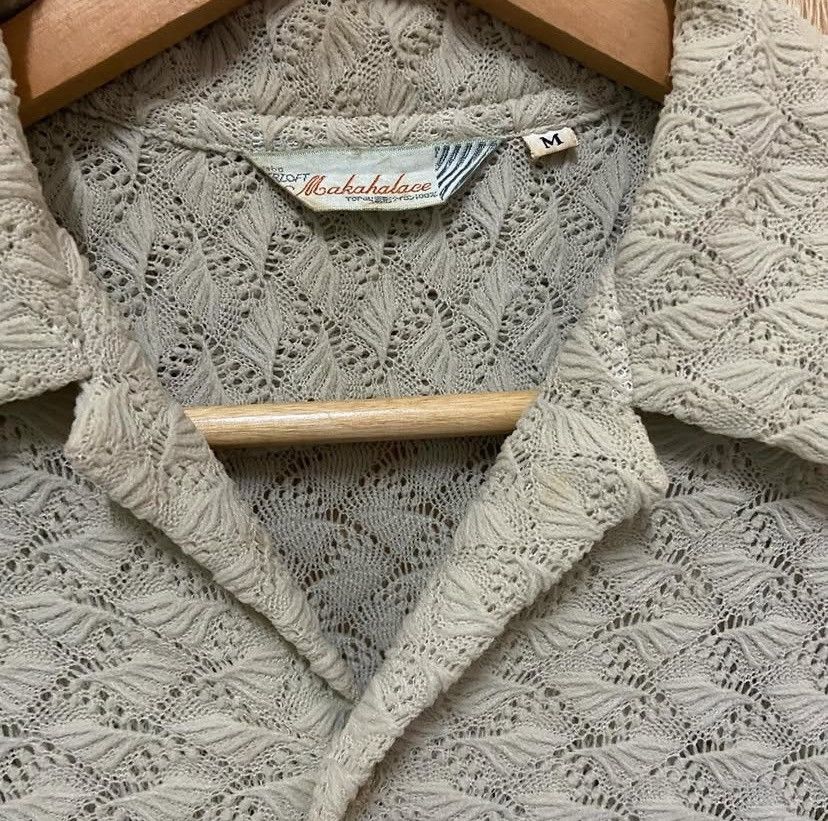 Handmade Vtg Lace Shirt Rare Design Size US M / EU 48-50 / 2 - 3 Thumbnail