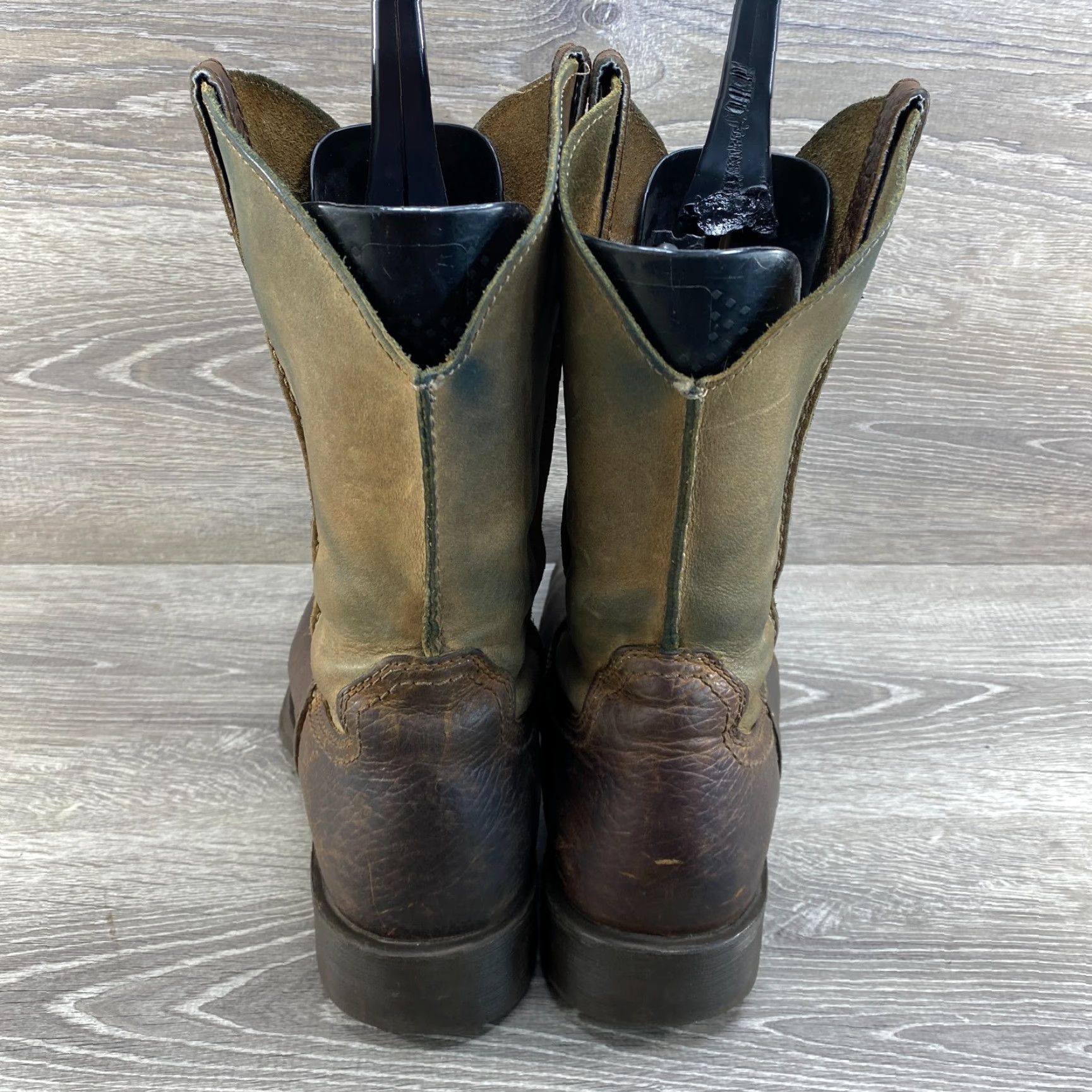 Ariat Ariat Mens 12 Earth Brown Bomber Leather Cowboy Boots Square Toe Western Rambler - Boots 12 Mens Brown Leather Western Cowboy Ariat Size US 12 / EU 45 - 7 Thumbnail