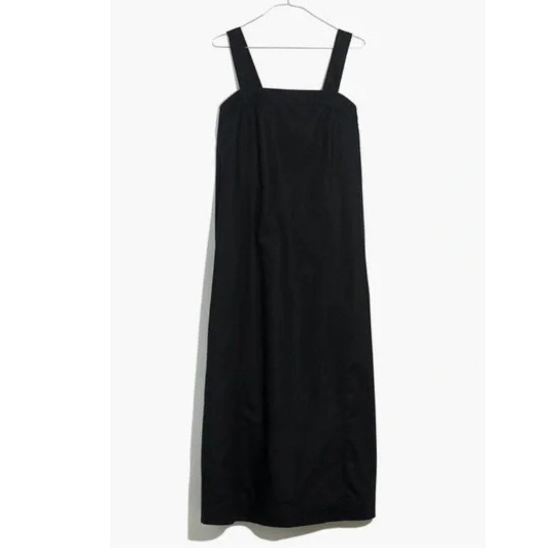 Madewell NWT Linen-Cotton Princess-Seamed Midi Dress $110 X-LARGE Size XL / US 12-14 / IT 48-50 - 3 Thumbnail