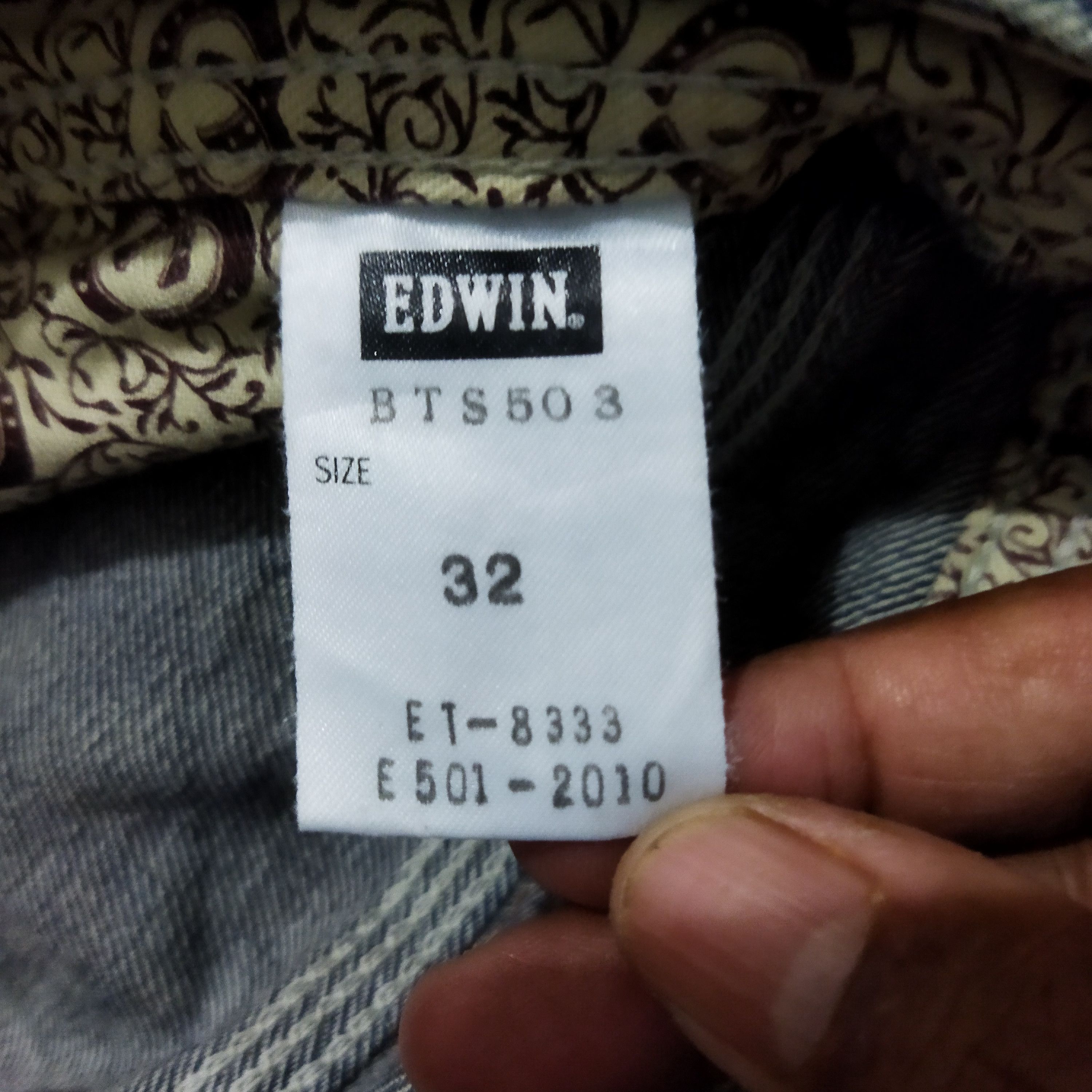 Edwin VINTAGE EDWIN DESTRESSED FADED BLUE JEANS PANTS Size US 33 - 12 Thumbnail