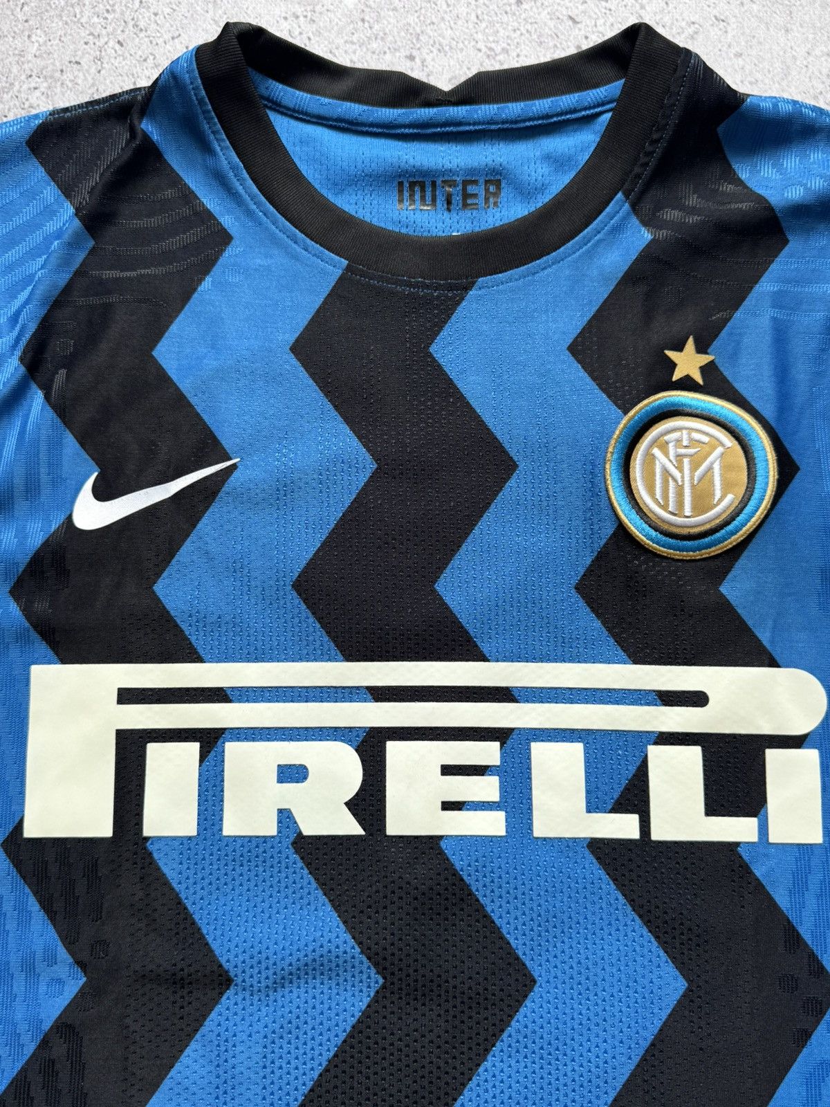 Nike 🔥NIKE INTER MILAN 2020/21 HOME PLAYER ISSUE VAPORKNIT JERSEY Size US L / EU 52-54 / 3 - 4 Thumbnail