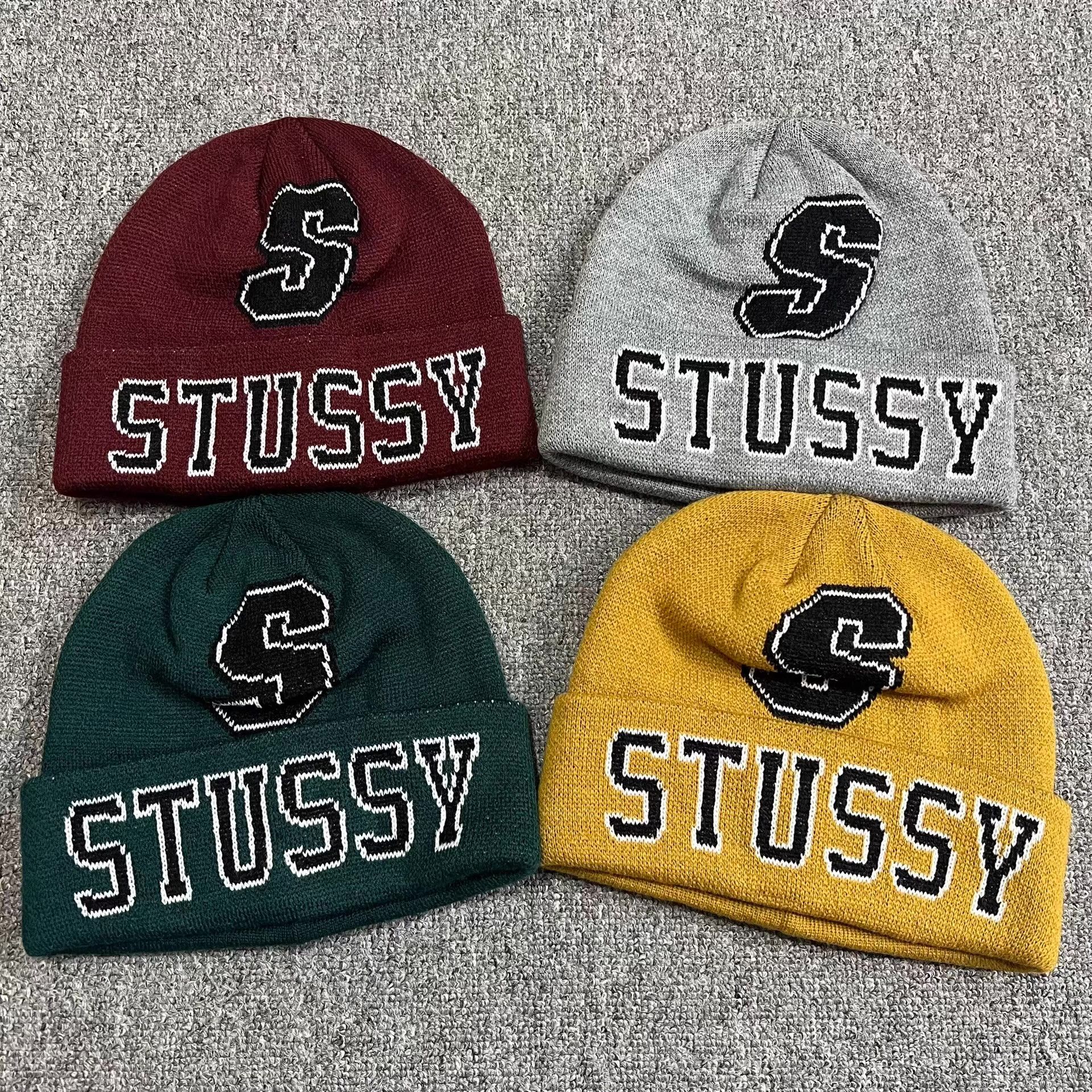 Stussy Discontinued Stussy Oversized Logo Knit Beanie Q7 Size ONE SIZE - 1 Thumbnail