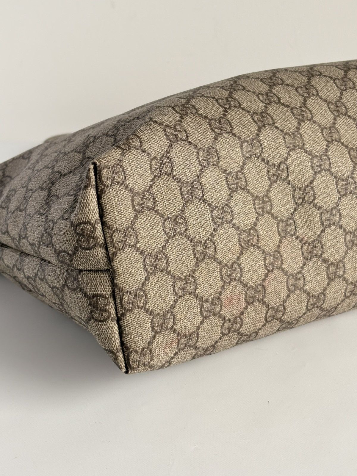 Gucci Gucci Supreme GG Monogram Large Tote Bag PVC Canvas White Size ONE SIZE - 15 Thumbnail