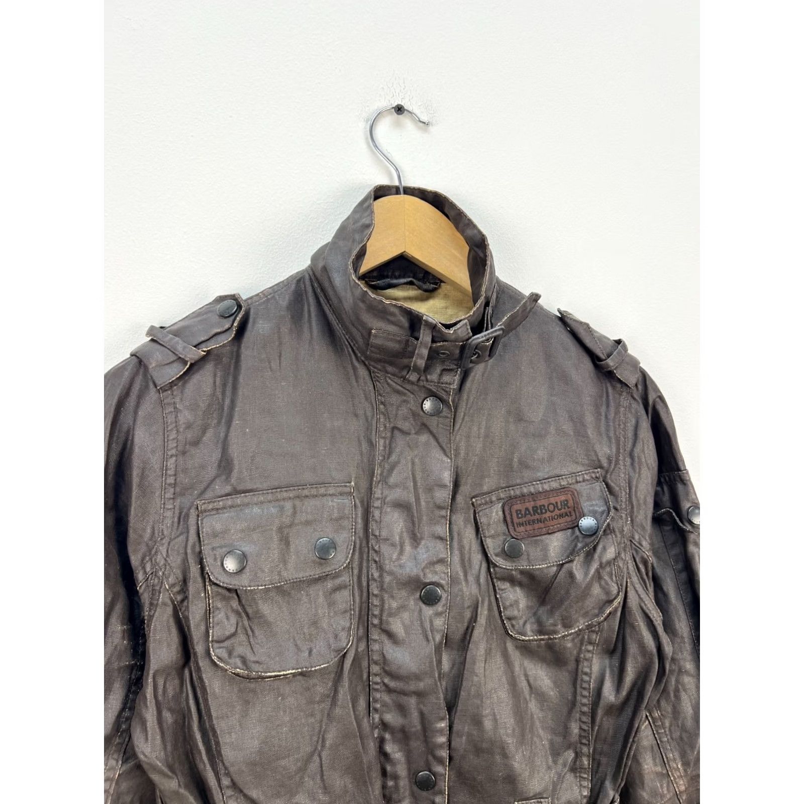 Barbour Barbour Duralinen International Jacket Dark Brown Ladies UK8 US4 Jacket Womens Barbour Duralinen International Dark Brown UK8 US4 Womens Version Size S / US 4 / IT 40 - 2 Thumbnail