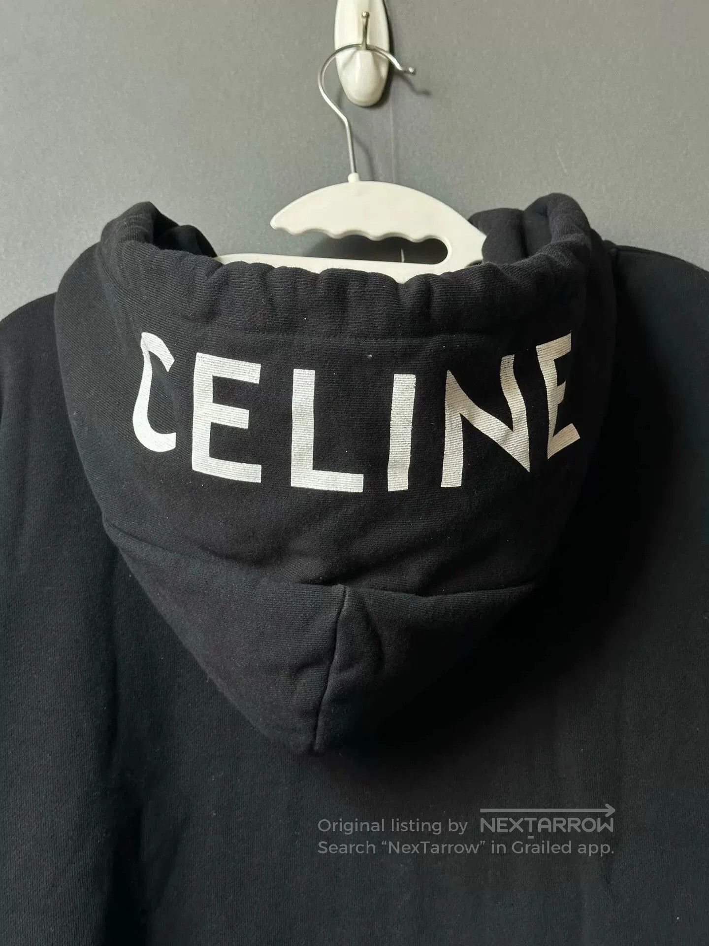 Celine celine logo zip-up hoodie in black. Size US XL / EU 56 / 4 - 3 Thumbnail