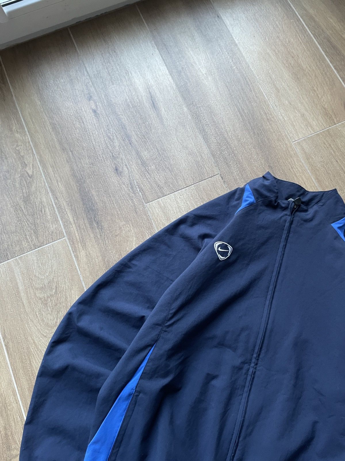 Nike Nike Vintage Nylon Track Jacket Drill Japanese Avant Garde Size US XL / EU 56 / 4 - 4 Thumbnail