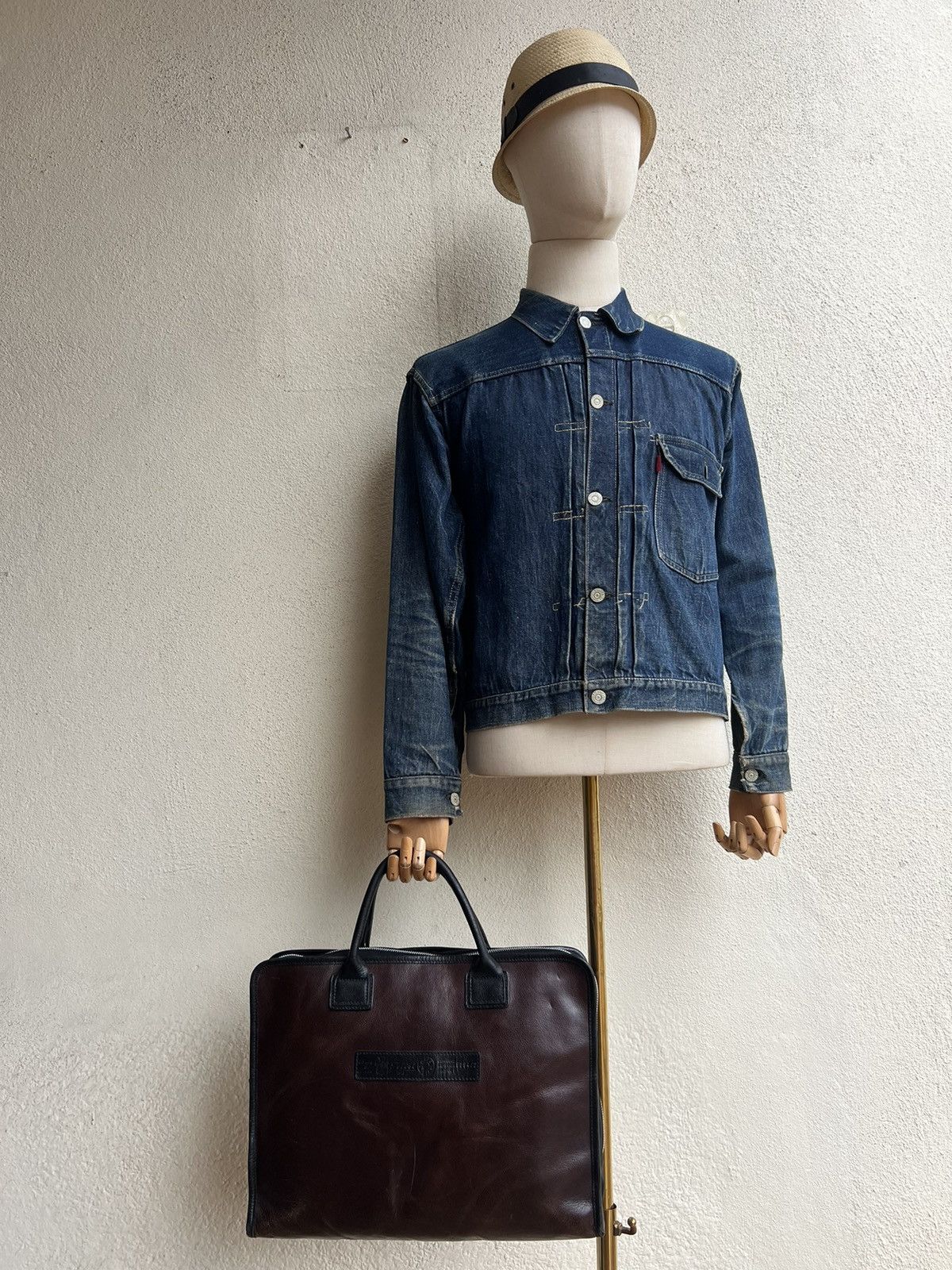 Felisi Vintage Felisi Italy Distressed Patina Leather Handle Bag Size ONE SIZE - 5 Thumbnail