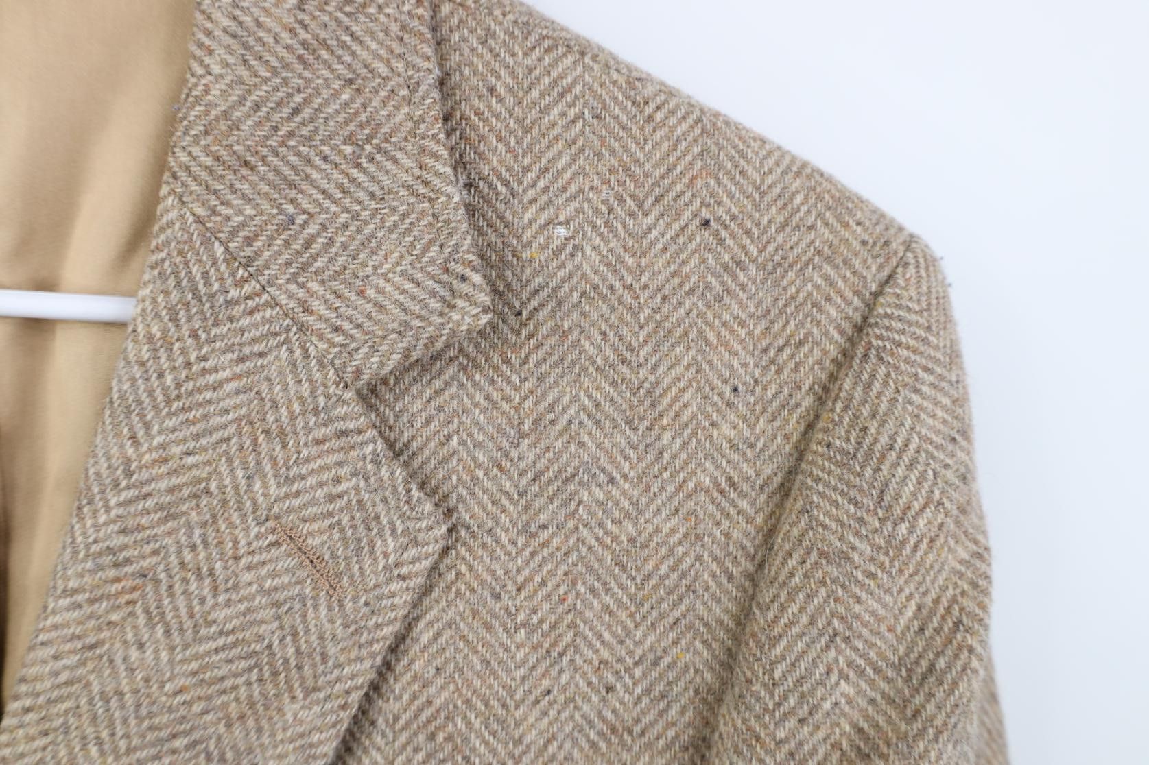 Vintage Vintage 70s Streetwear Herringbone Suit Coat Blazer Jacket Size US XXL / EU 58 / 5 - 4 Thumbnail