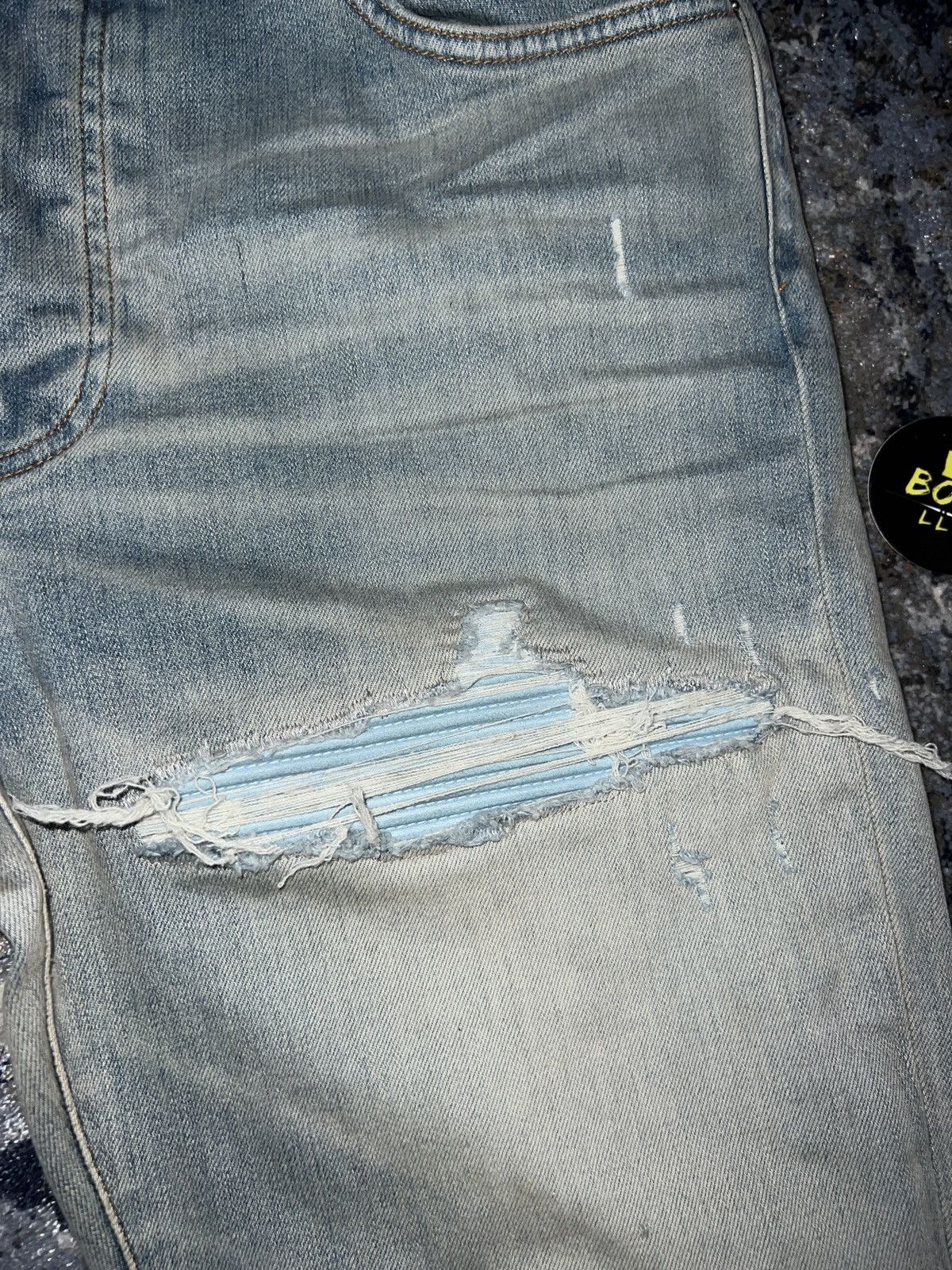 Amiri Amiri sky blue patch mx1 jeans 32 Size US 32 / EU 48 - 4 Thumbnail