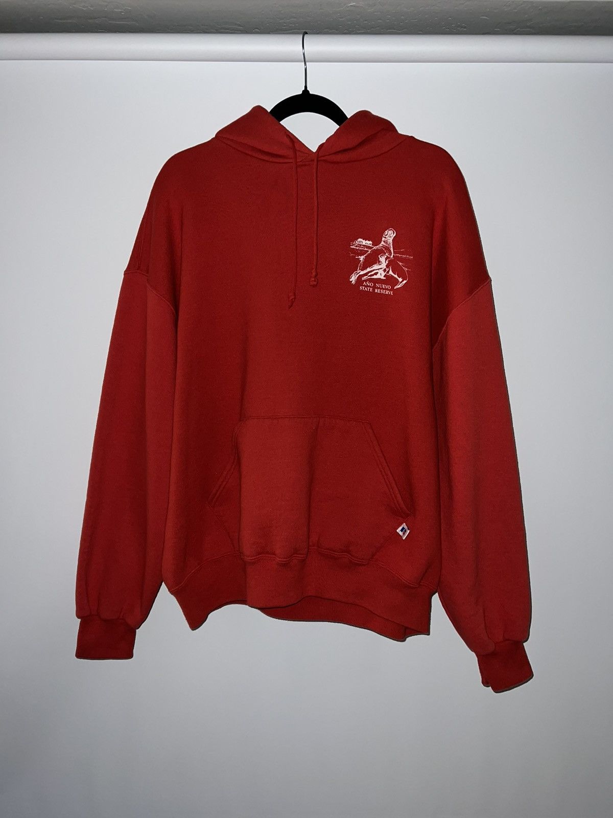 Russell Athletic × Vintage Vintage Russell Athletic Red Hoodie Sweatshirt Size US XL / EU 56 / 4 - 1 Thumbnail