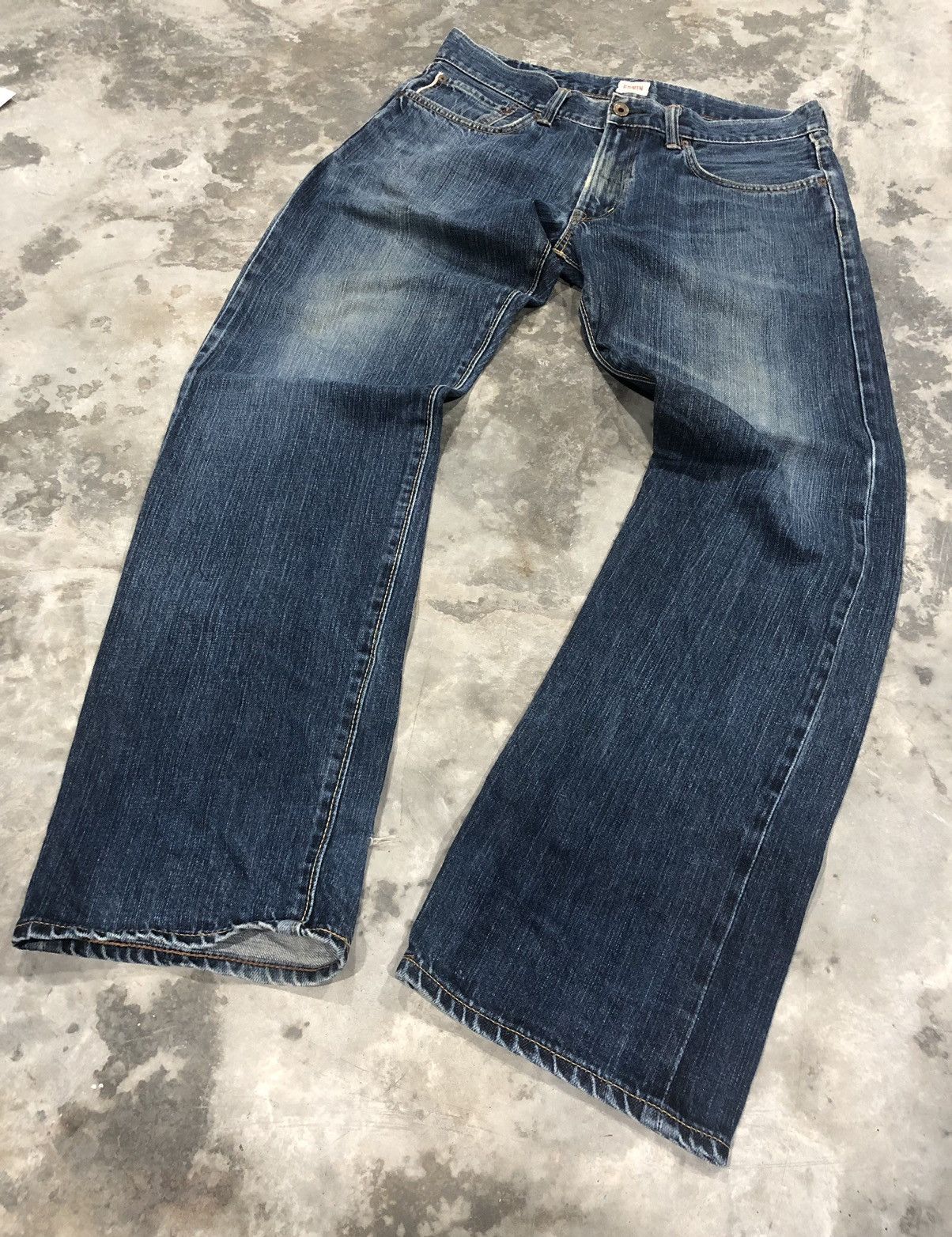 Edwin × Vintage Edwin 505Z Denim Jeans Distressed Size US 34 / EU 50 - 1 Thumbnail