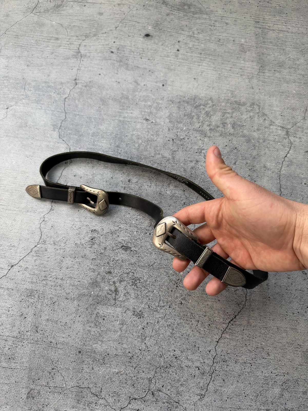 Japanese Brand 00’s NUMBER NINE STYLE LEATHER RARE Y2K BELT VINTAGE Size ONE SIZE - 3 Thumbnail