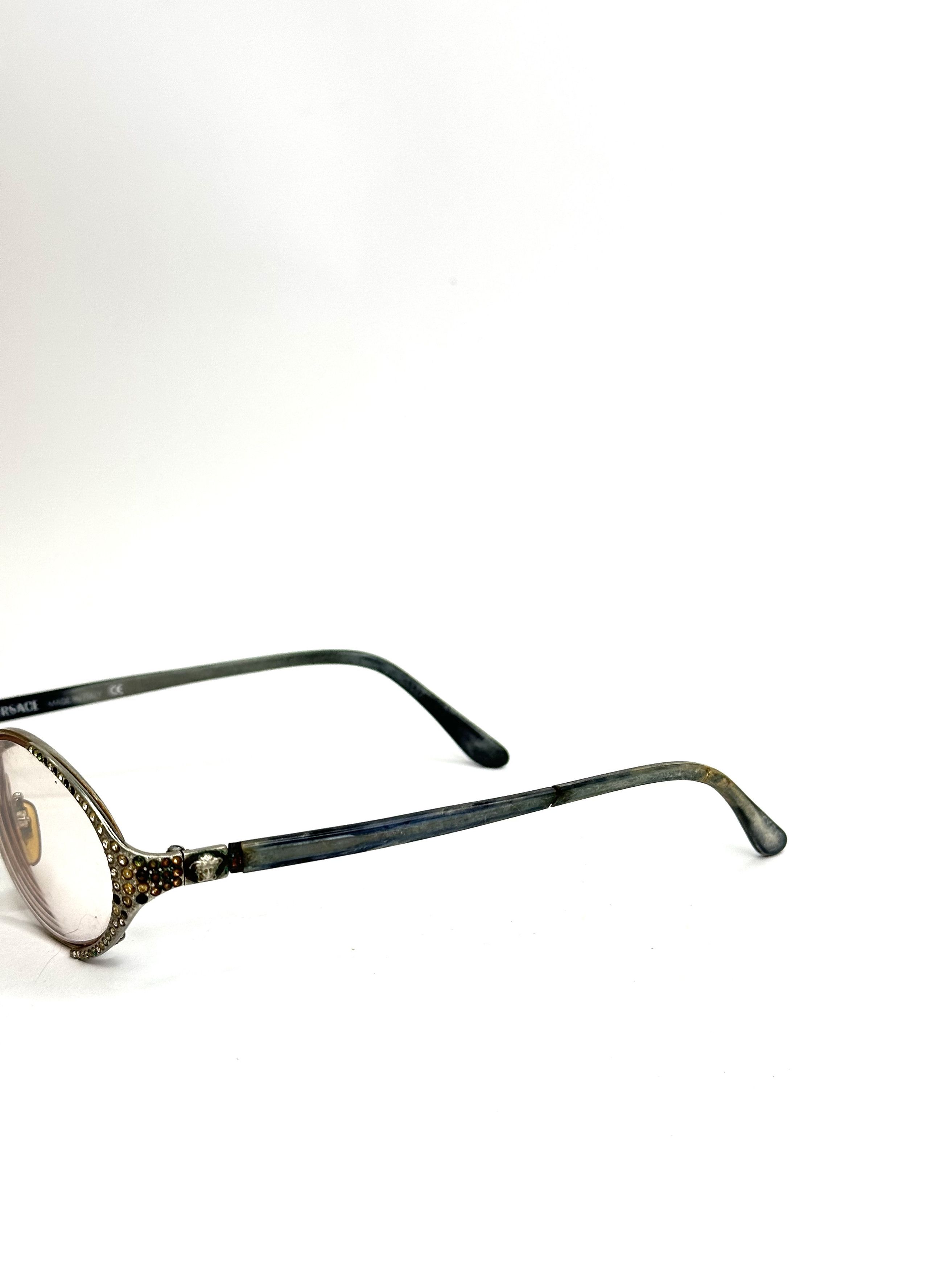 Versace Versace Swarovski Medusa Rhinestone Slim Vintage Glasses Size ONE SIZE - 6 Thumbnail