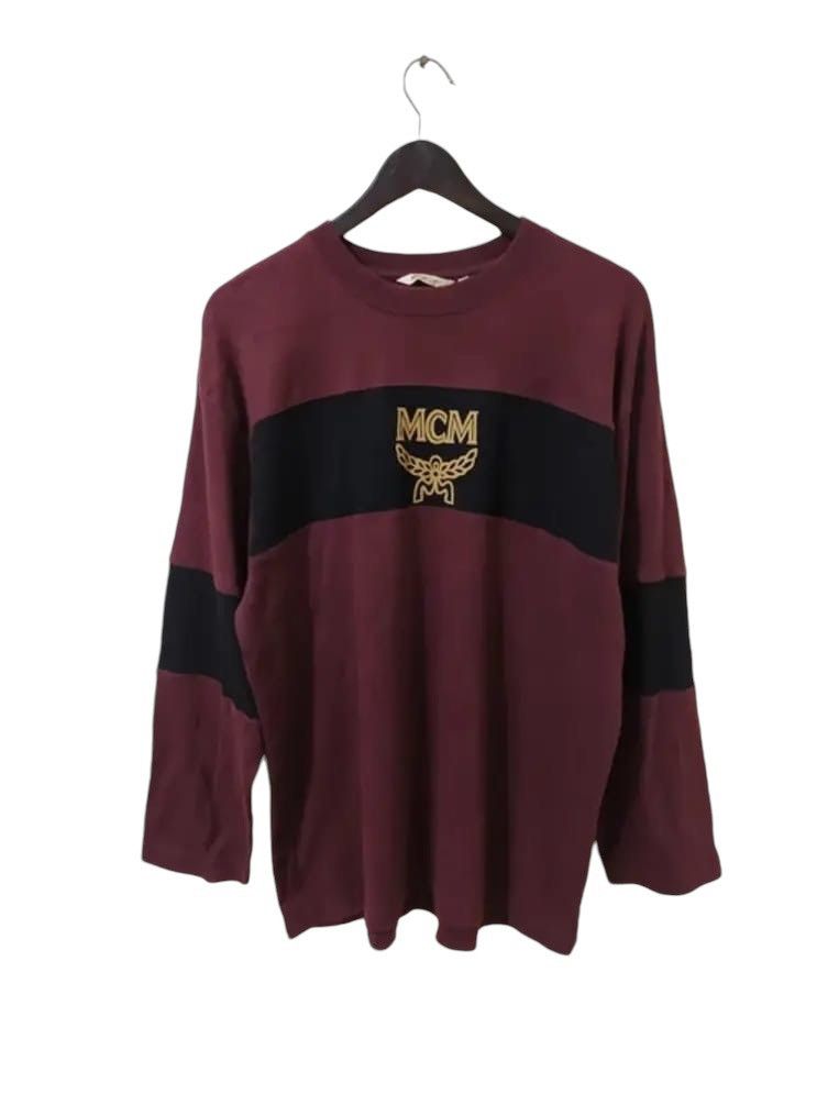 MCM × Vintage MCM Longsleeve Two tone Big Logo Print Size US L / EU 52-54 / 3 - 1 Thumbnail