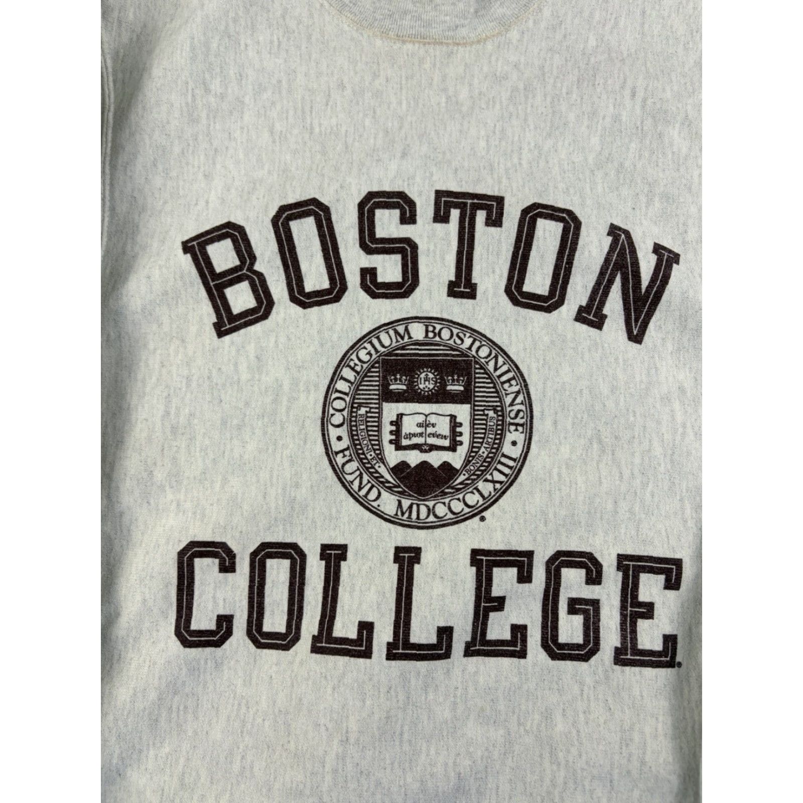 Champion VINTAGE Champion Reverse Weave Sweatshirt Men S Gray Boston College Eagles Pullover Knit Cotton Logo Solid Reversible Updated Size US S / EU 44-46 / 1 - 2 Thumbnail