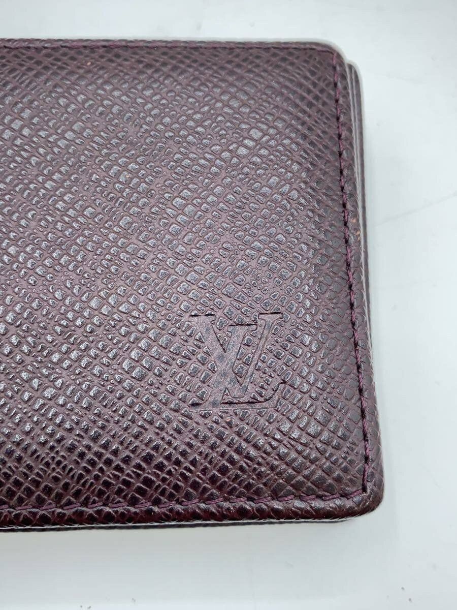 Louis Vuitton Louis Vuitton Taiga Porte Monet Boite Leather Bordeaux Size ONE SIZE - 5 Thumbnail