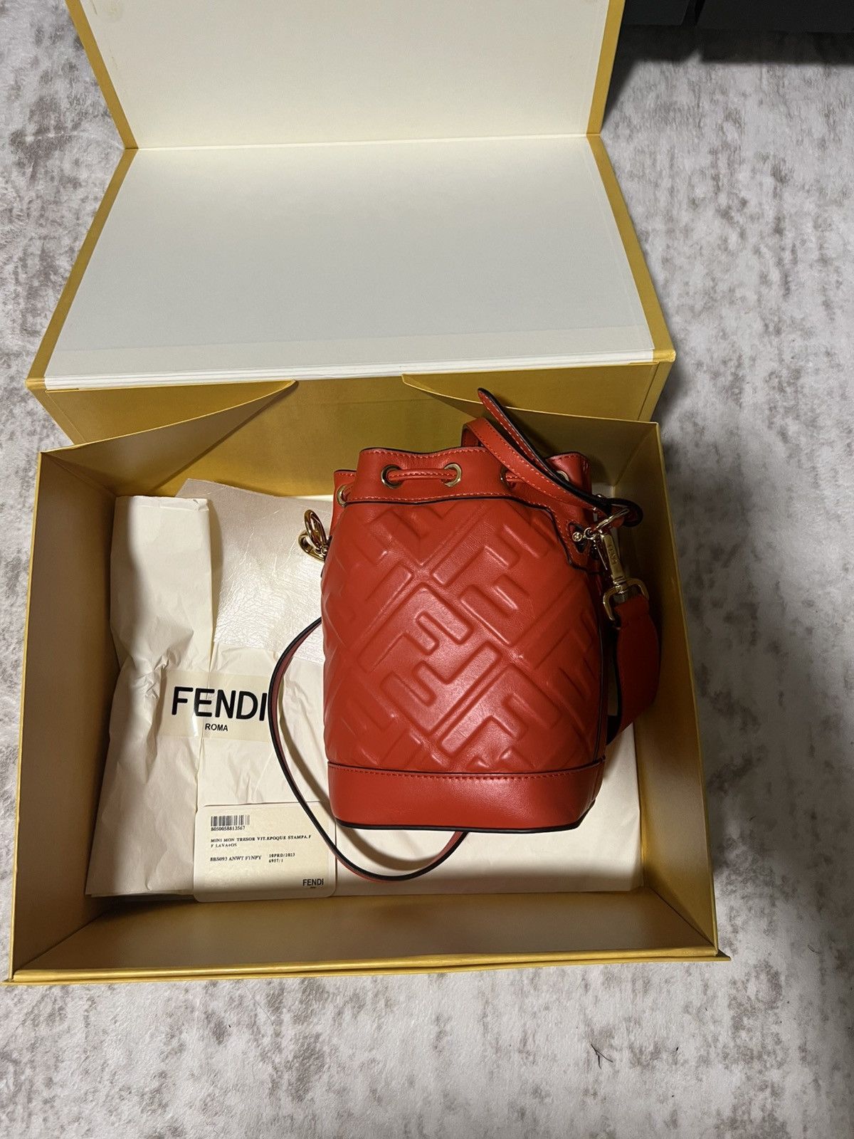 Fendi Fendi Mon Tresor Black leather mini-bag with FF motif Size ONE SIZE - 2 Thumbnail