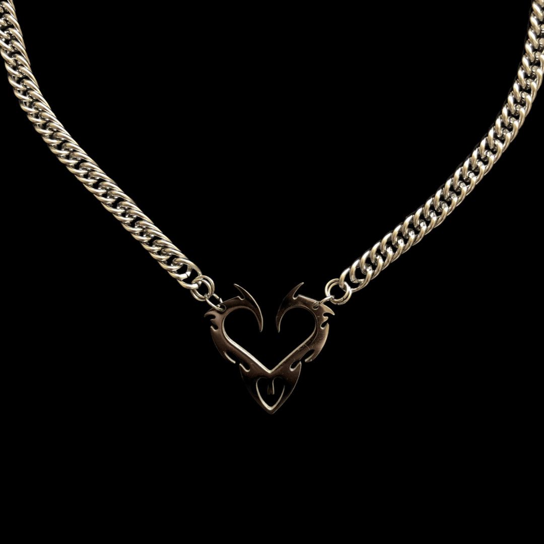 Jewelry Chain Necklace Punk Gothic Chrome Rock Venom Size ONE SIZE - 2 Thumbnail