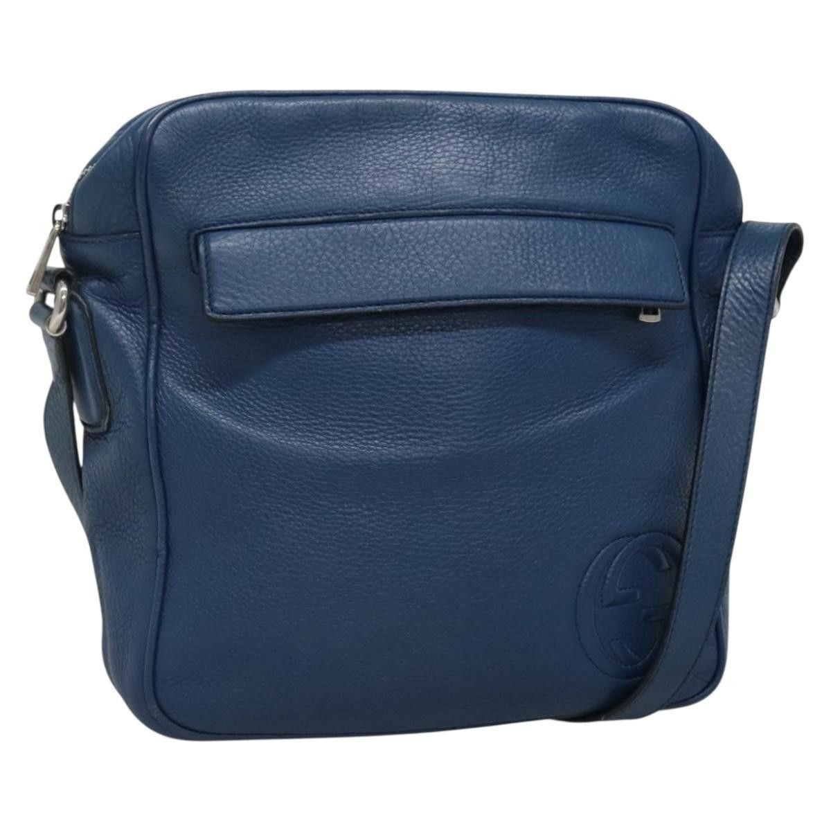 Gucci GUCCI Shoulder Bag Leather Blue Silver Size ONE SIZE - 1 Thumbnail