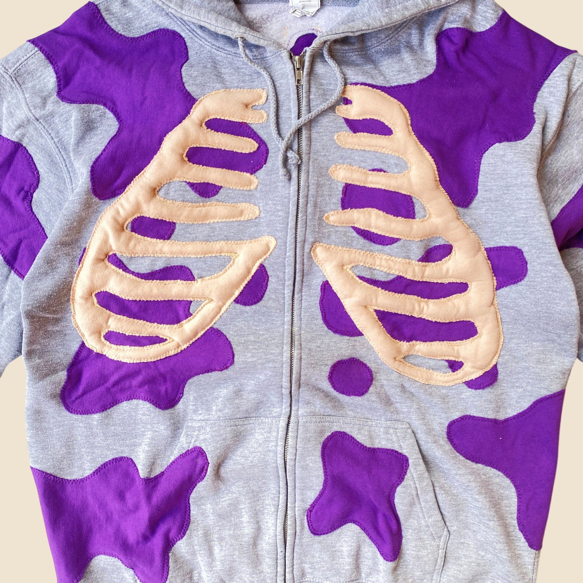 Handmade × Japanese Brand 1 OF 1 REWORKED 3D PUFF SKELETON FLOW ZIPHOODIE SIZE XL Size US XL / EU 56 / 4 - 2 Thumbnail