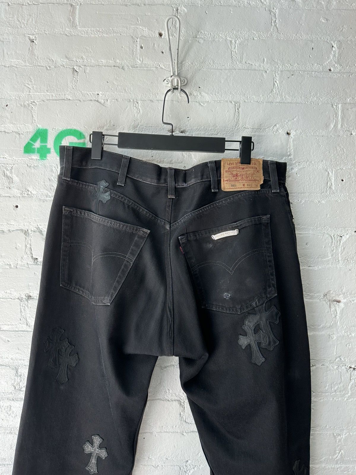 Chrome Hearts Faded Chrome Hearts Leather Cross Patch Levi’s Size US 36 / EU 52 - 5 Thumbnail