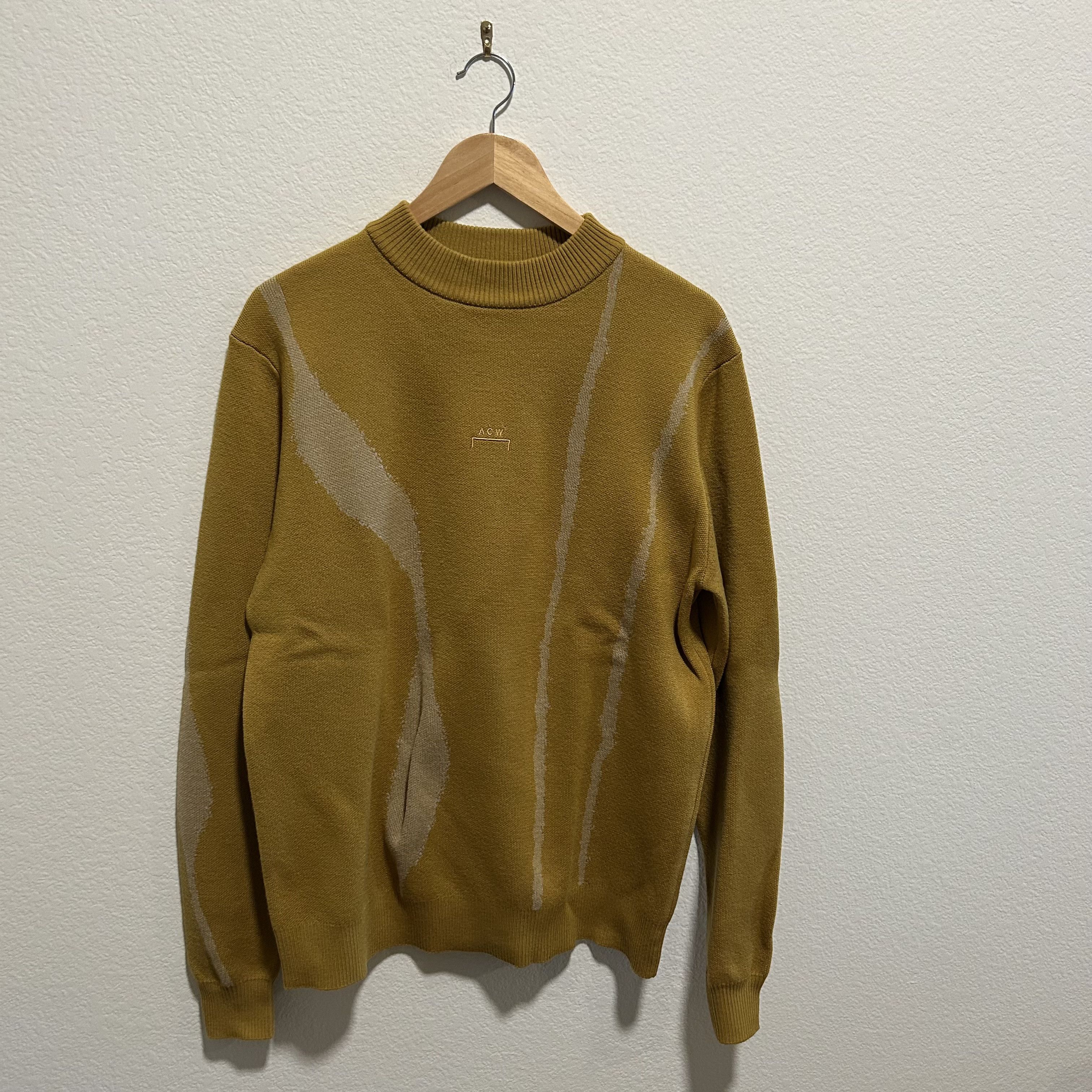 A-COLD-WALL* Worn Once - ACW Yellow knit ribbed collar sweater Size US XL / EU 56 / 4 - 1 Thumbnail