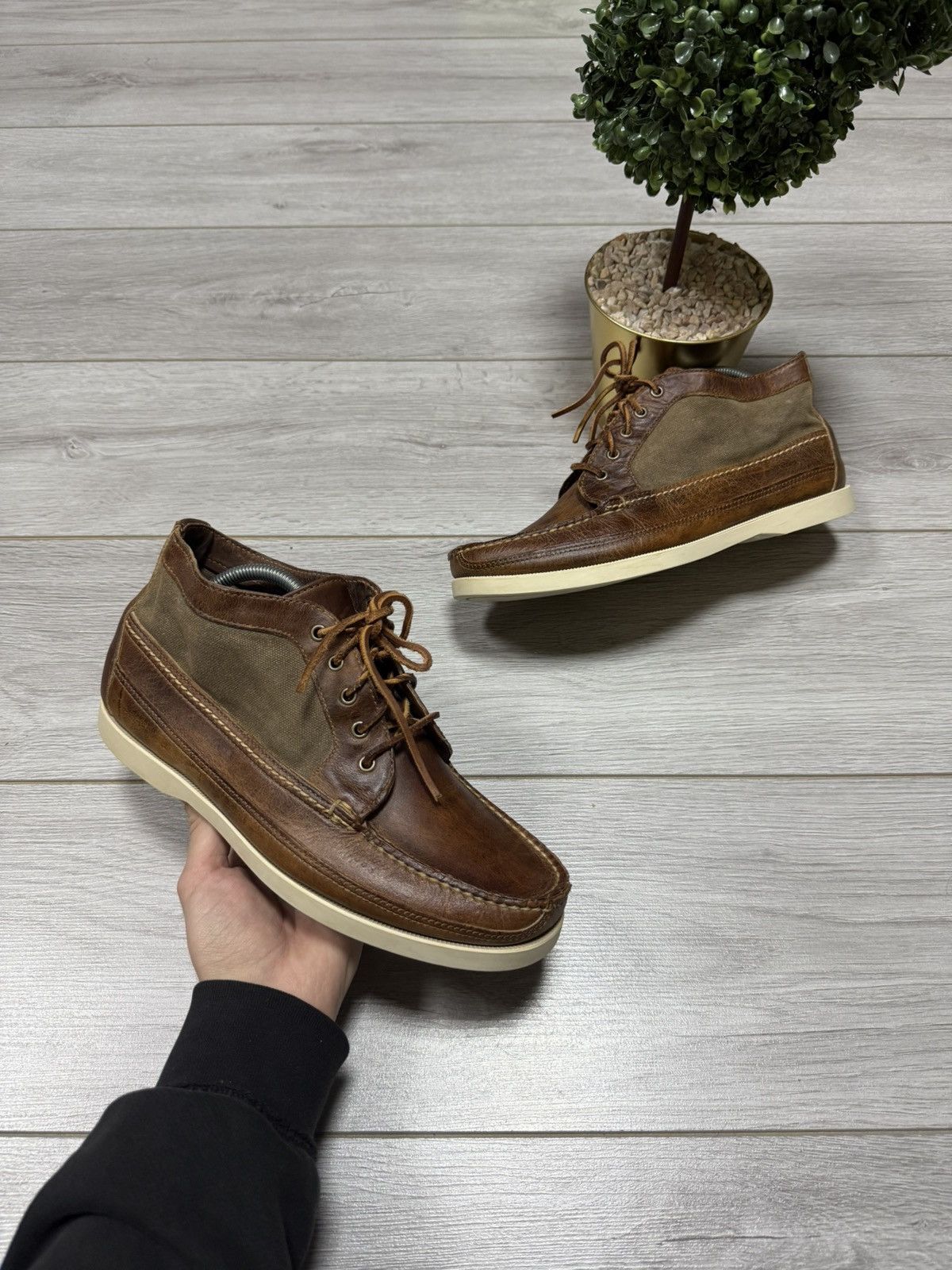 Red Wing Red Wing USA lace up leather boots Wabasha waxed canvas Size US 8.5 / EU 41-42 - 1 Thumbnail
