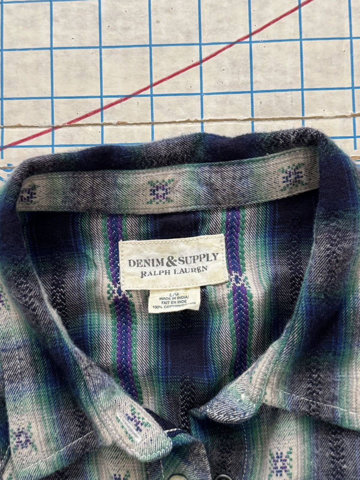 Denim & Supply Ralph Lauren Denim & Supply Ralph Lauren Pearl Snap Western-wear Shirt L Size L / US 10 / IT 46 - 6 Thumbnail