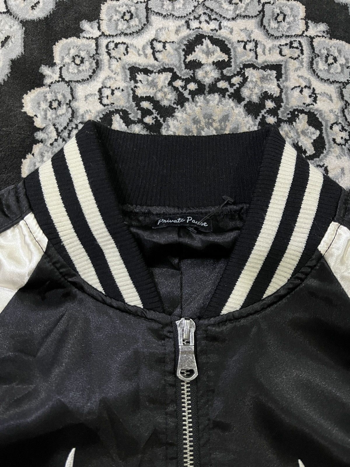 Japanese Brand Private Pause Sukajan Satin Minimal Design Jacket Size US M / EU 48-50 / 2 - 6 Thumbnail