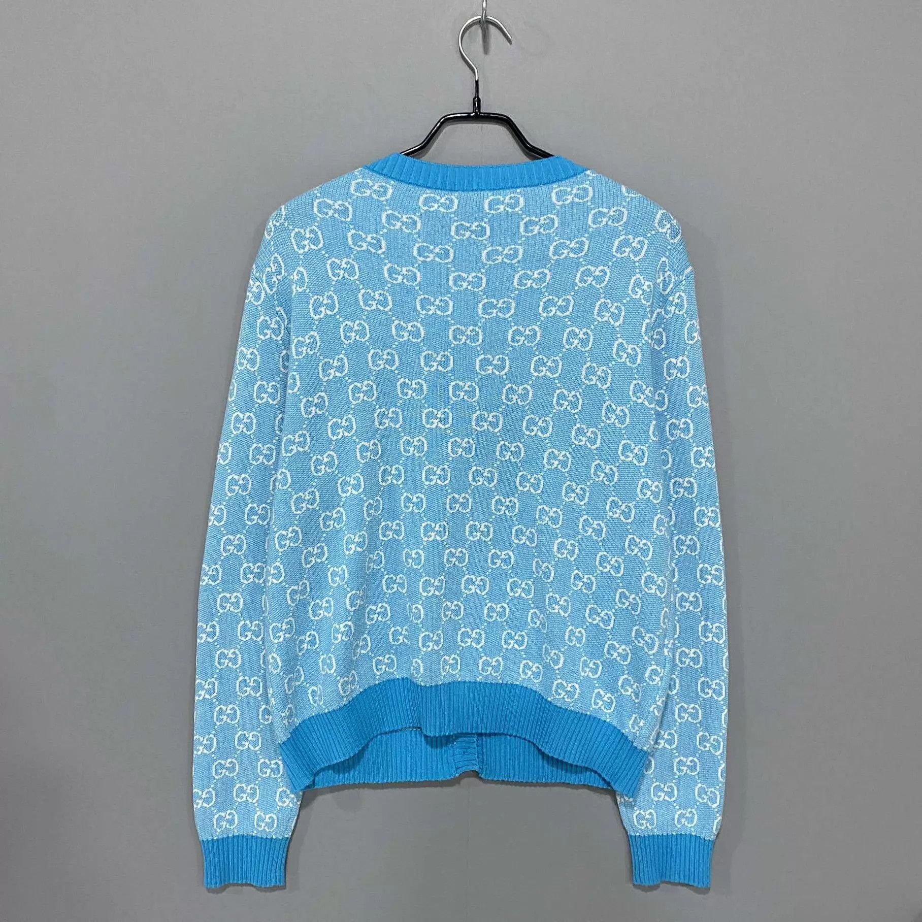 Gucci GUCCI sky blue gold button cardigan L Size L / US 10 / IT 46 - 3 Thumbnail