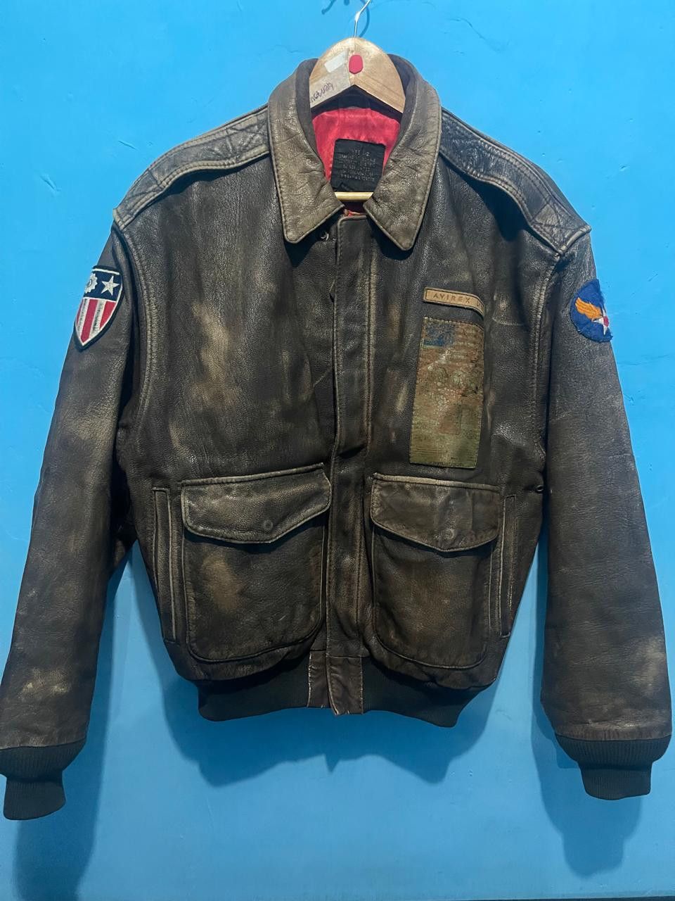 Avirex Avirex Type A2 Leather Flight Jacket Goatskin Flying Tiger Size US XS / EU 42 / 0 - 1 Thumbnail