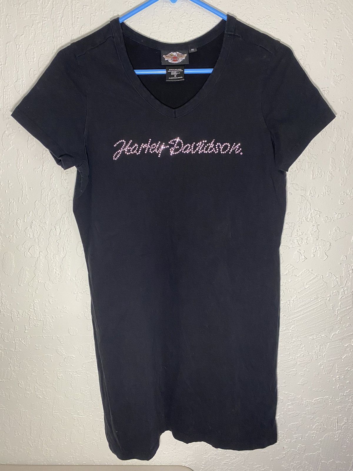 Harley Davidson Harley Davidson Pink Gem Stone Dress Size M / US 6-8 / IT 42-44 - 1 Thumbnail