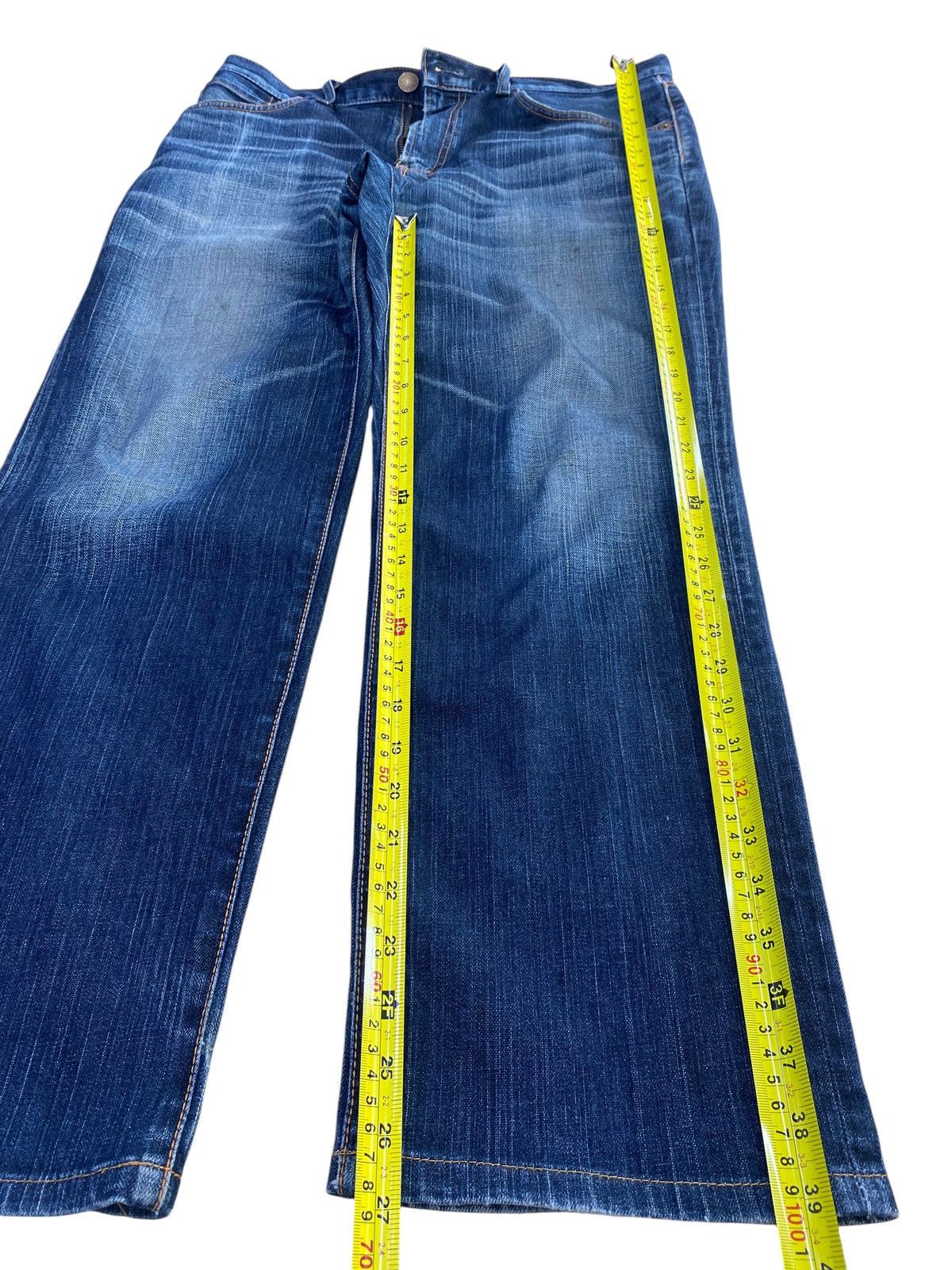 Edwin Edwin 504 Whiskers Faded Wash Style Loose Jeans Size US 34 / EU 50 - 7 Thumbnail